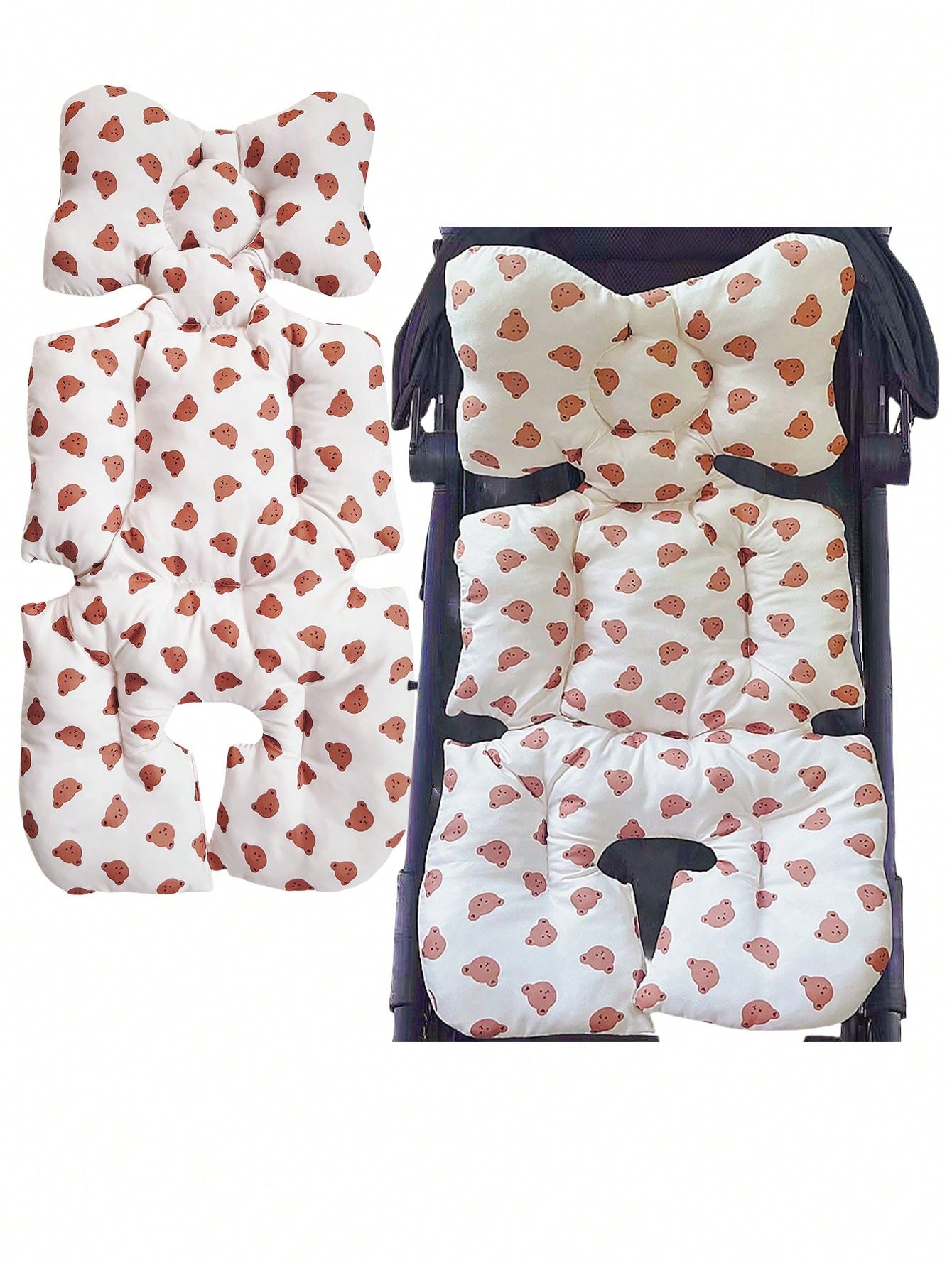 Bear Head Pattern Baby Stroller Chair Pad