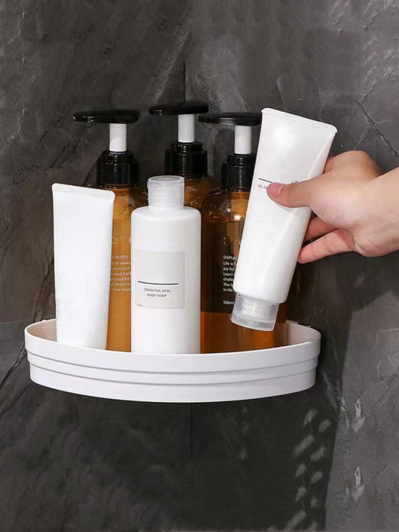 White Solid Corner Rack