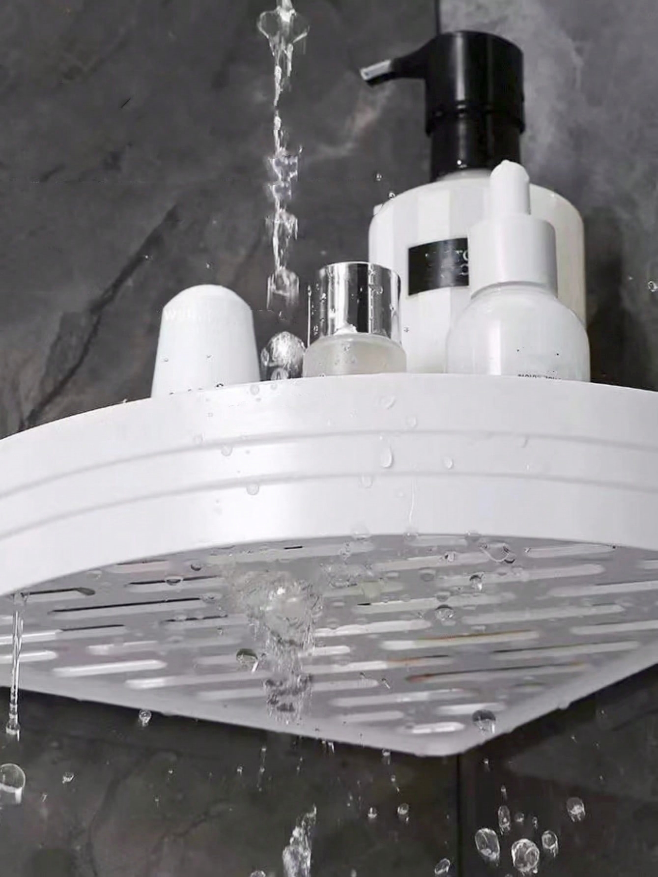 White Solid Corner Rack