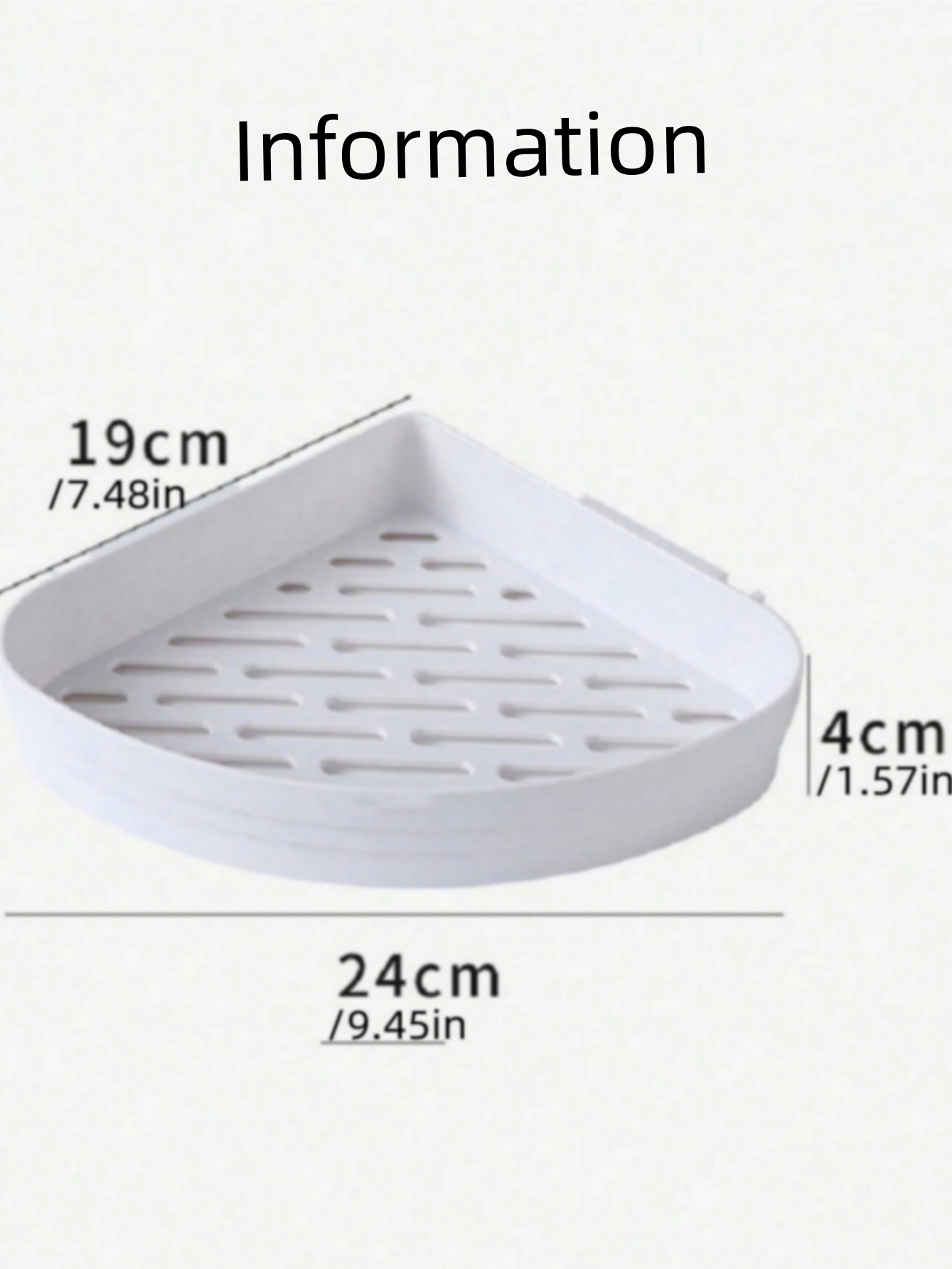 White Solid Corner Rack