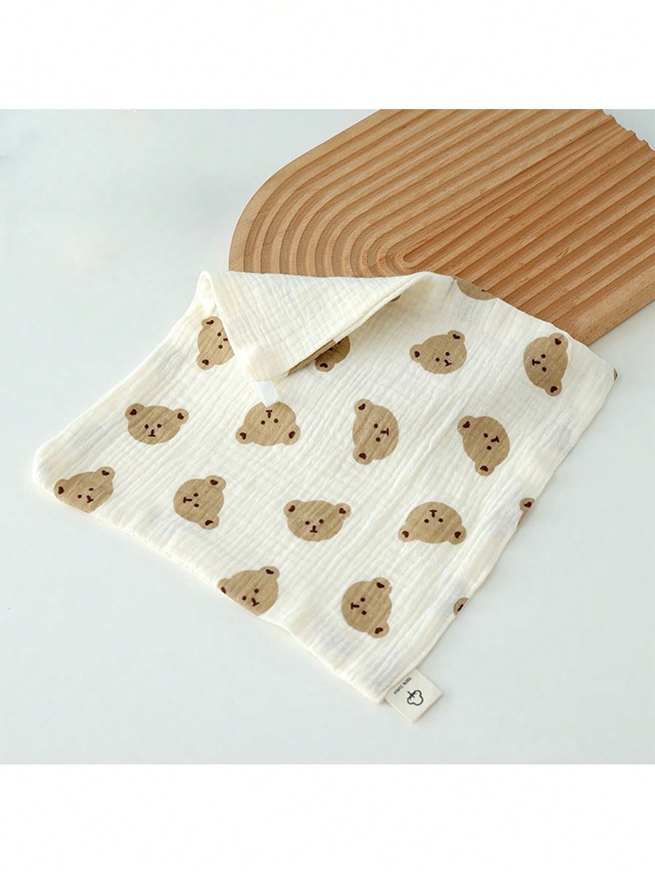 4-Piece Beige Cotton Gauze Face Towels