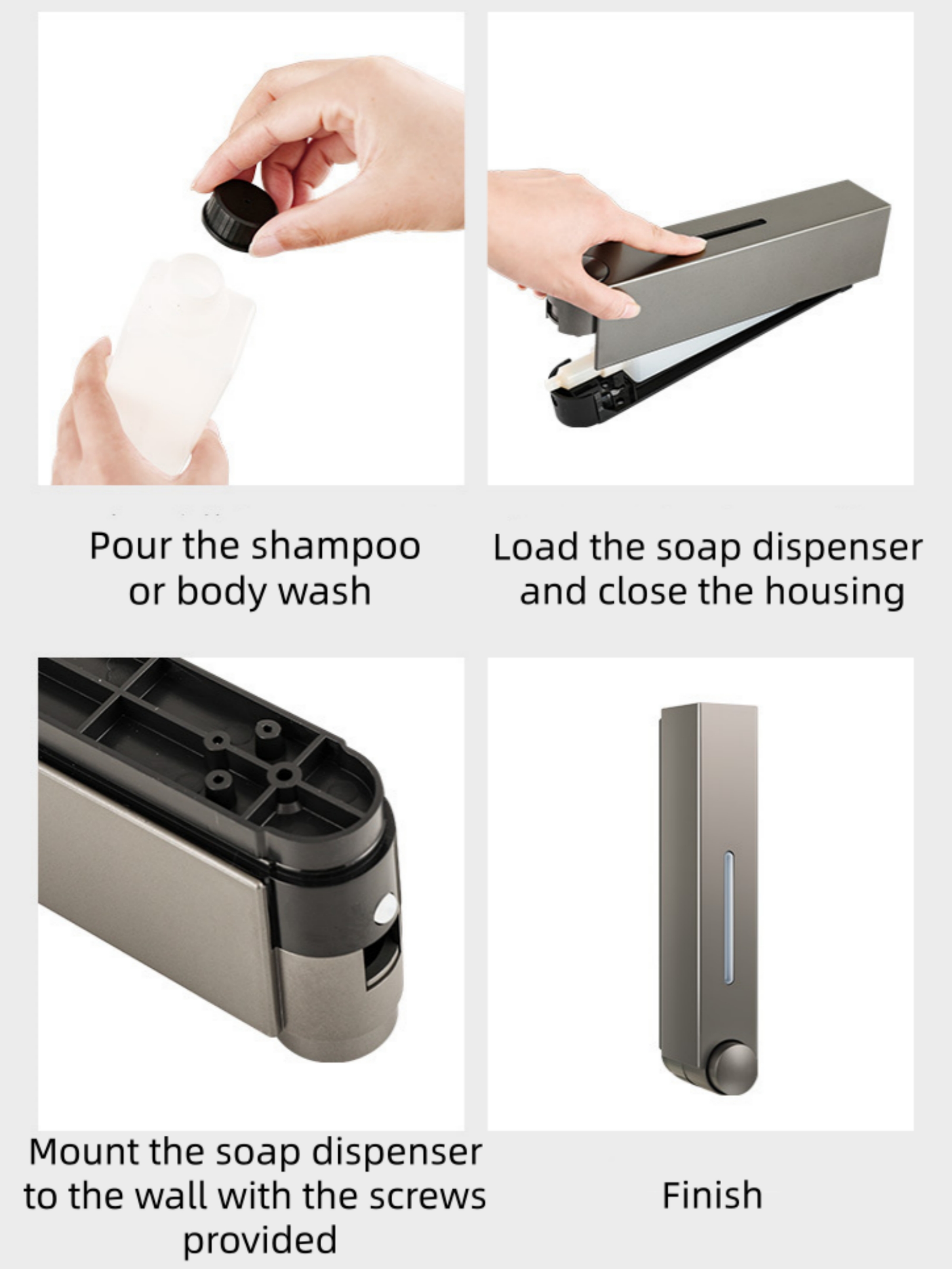 Wall-Mounted Double Soap Dispenser, Gold