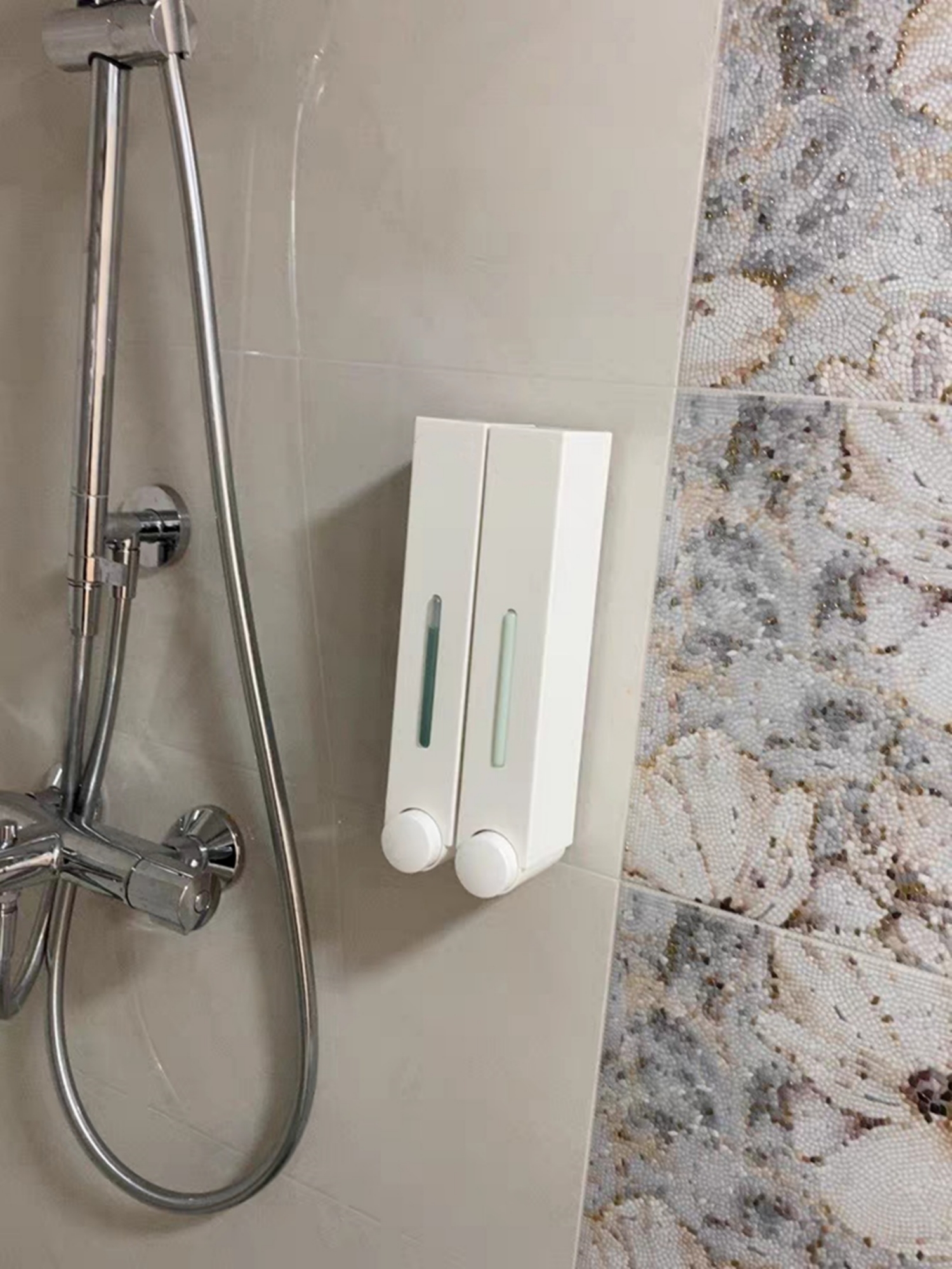 White Dual Wall-Mount Dispenser 420ml