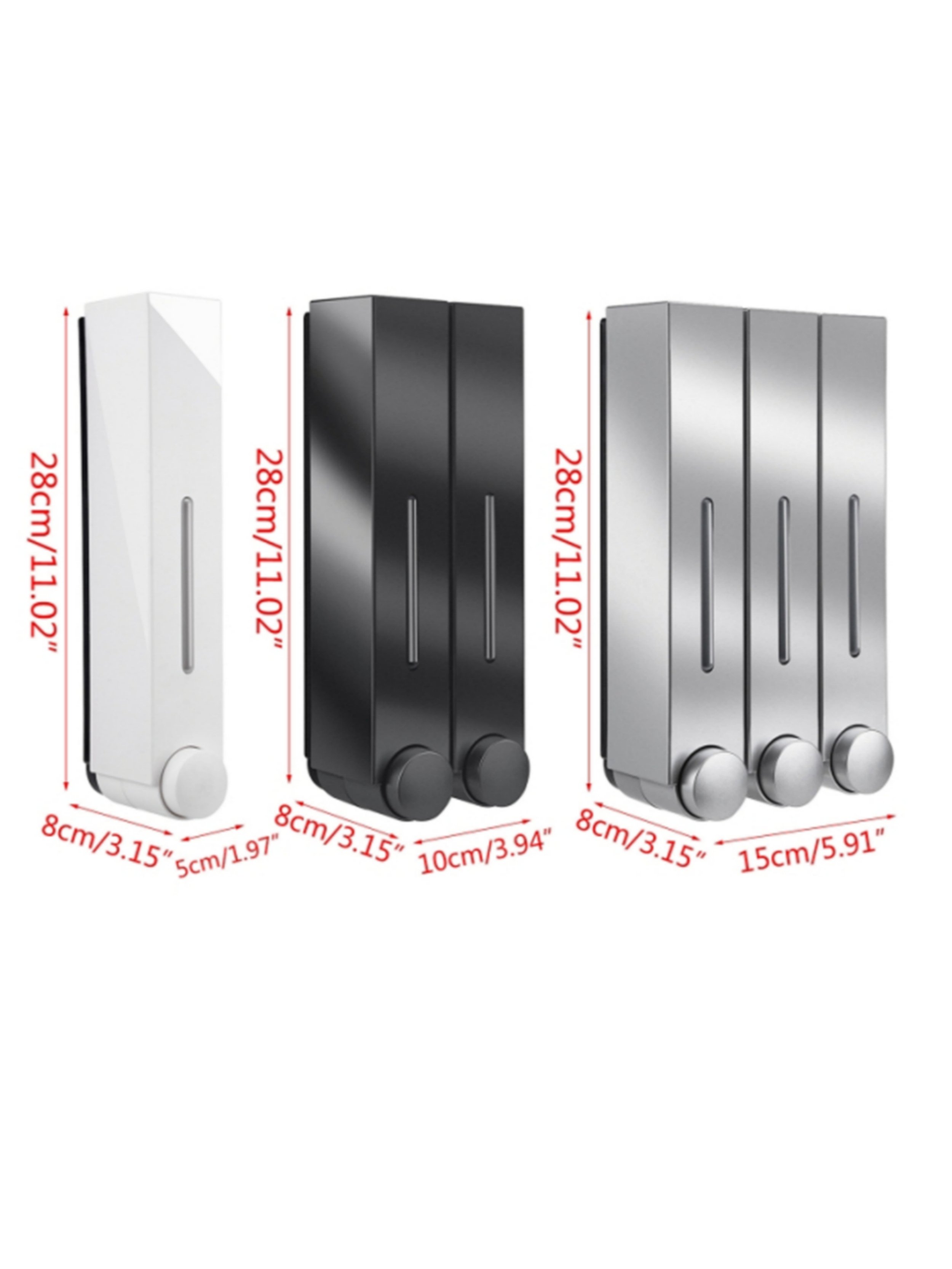 White Dual Wall-Mount Dispenser 420ml