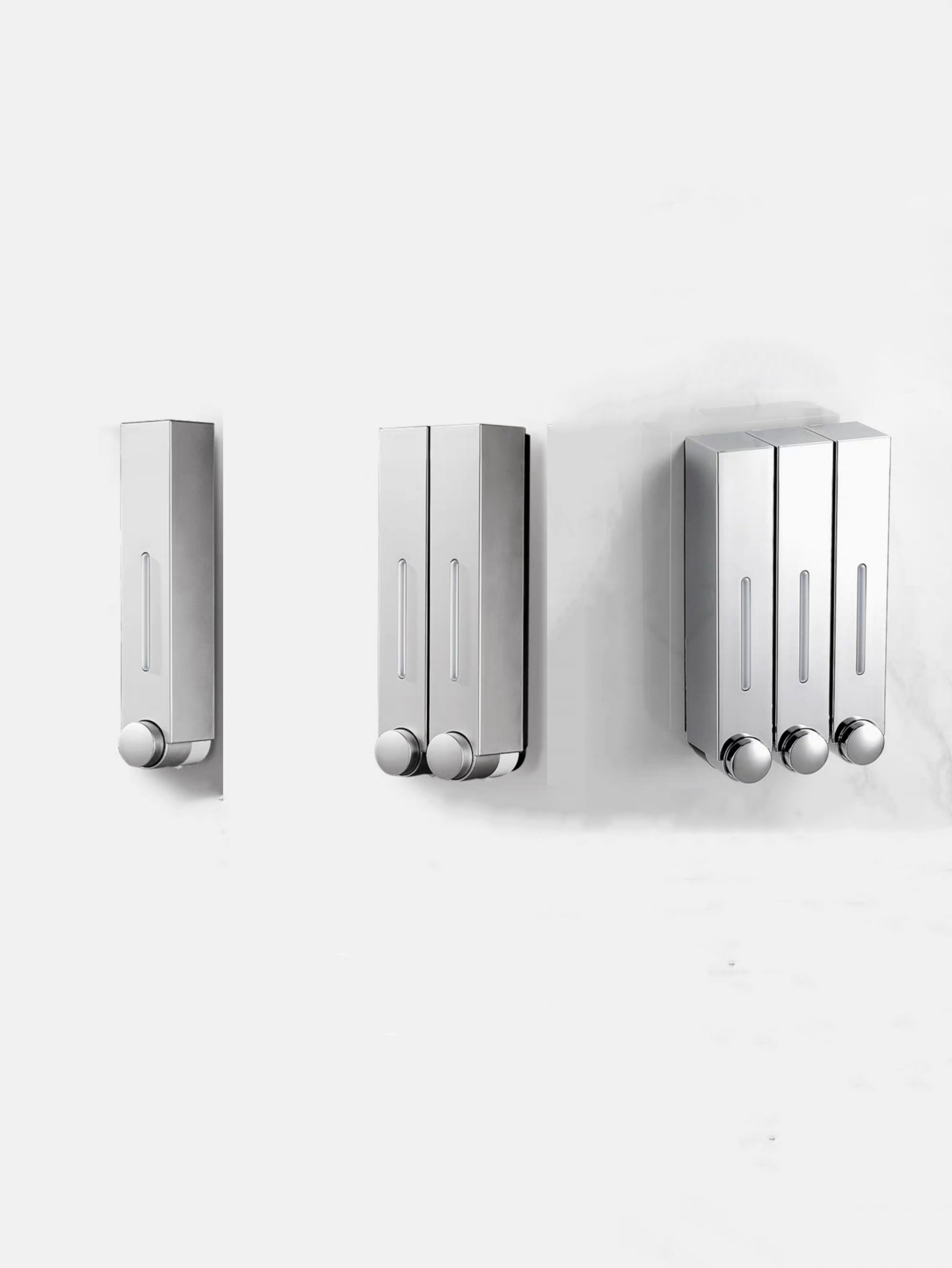 Classic Silver Wall-Mounted Double Soap Dispenser - 420Ml