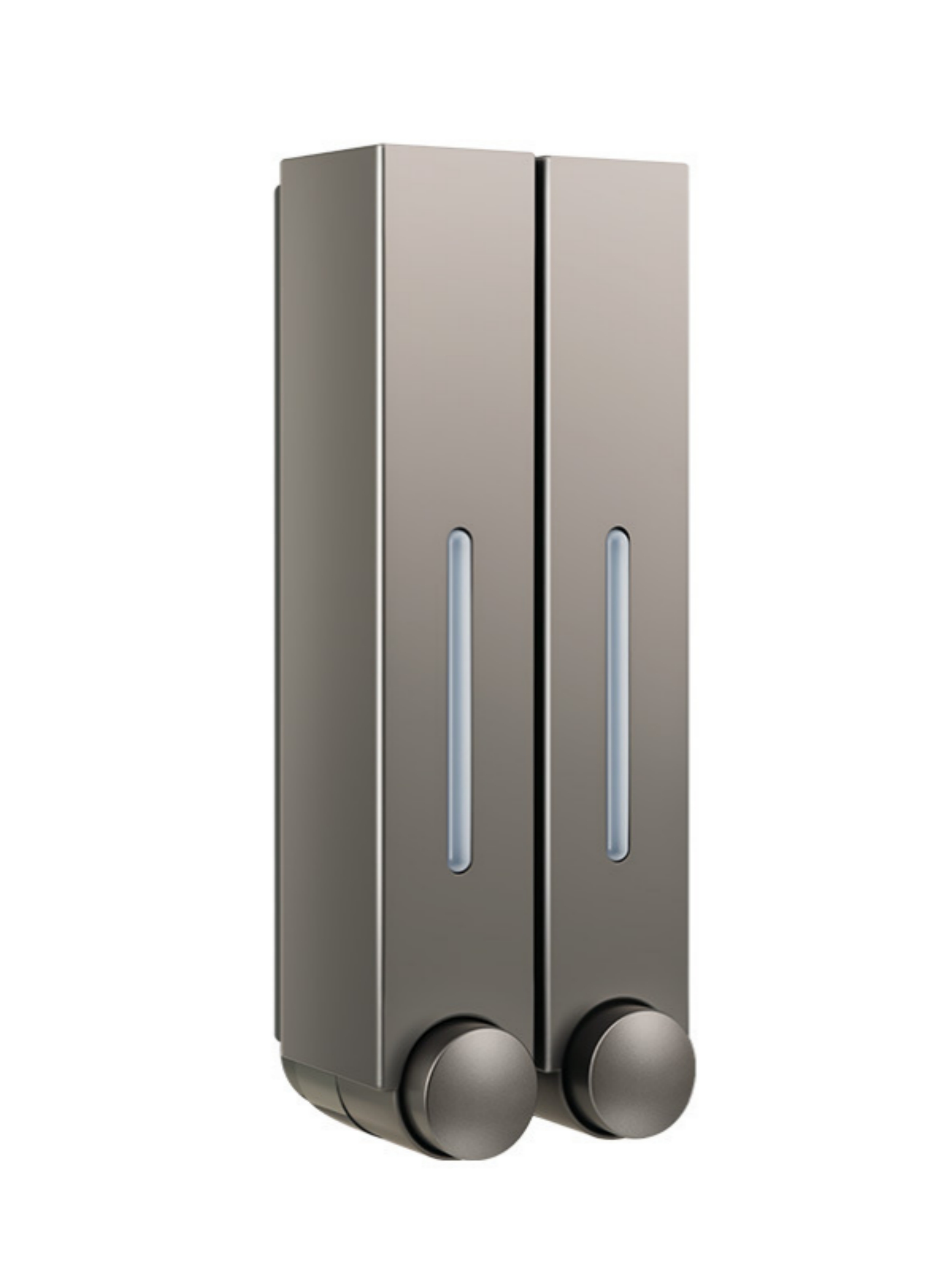 Grey Double Wall-Mounted Soap Dispenser 420Ml, Grey