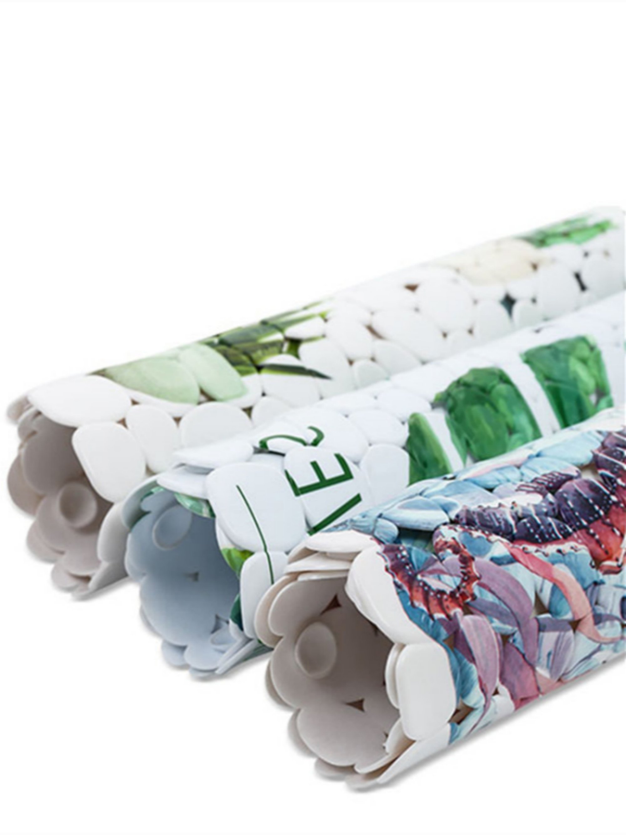 Botanical Leaf PVC Non-Slip Bath Mat