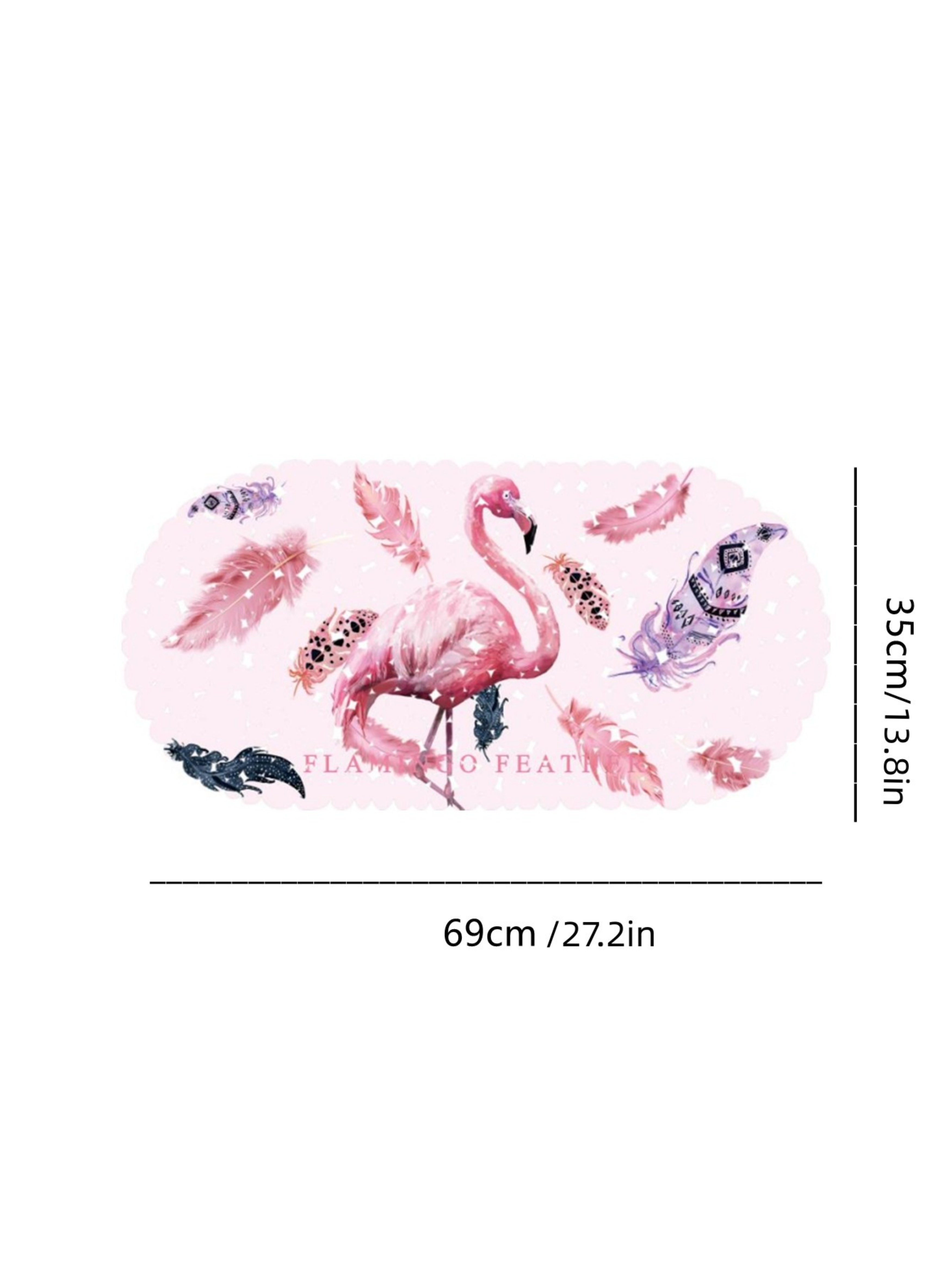 Pink Printed Bath Mat