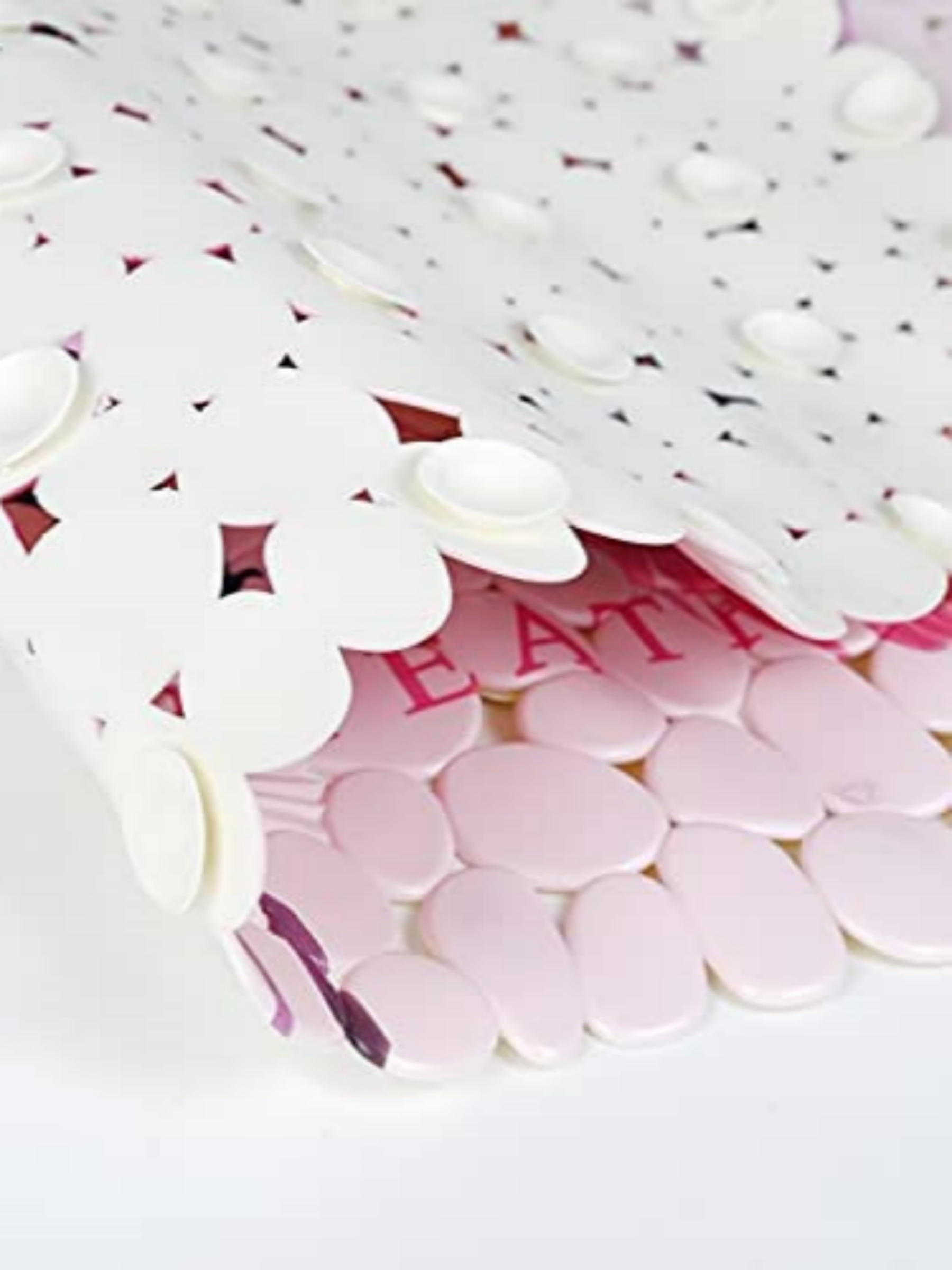 Pink Printed Bath Mat