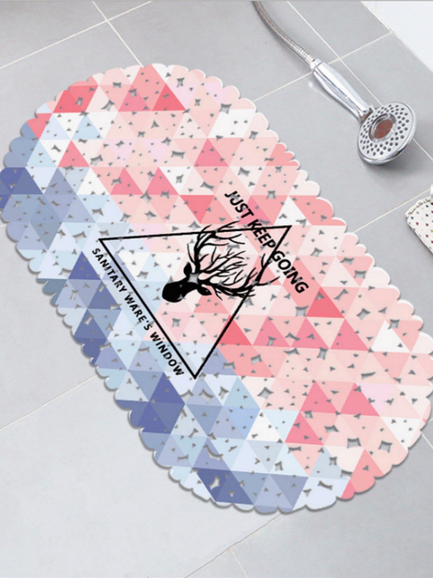 Multi Pebble Pattern PVC Non-Slip Bath Mat