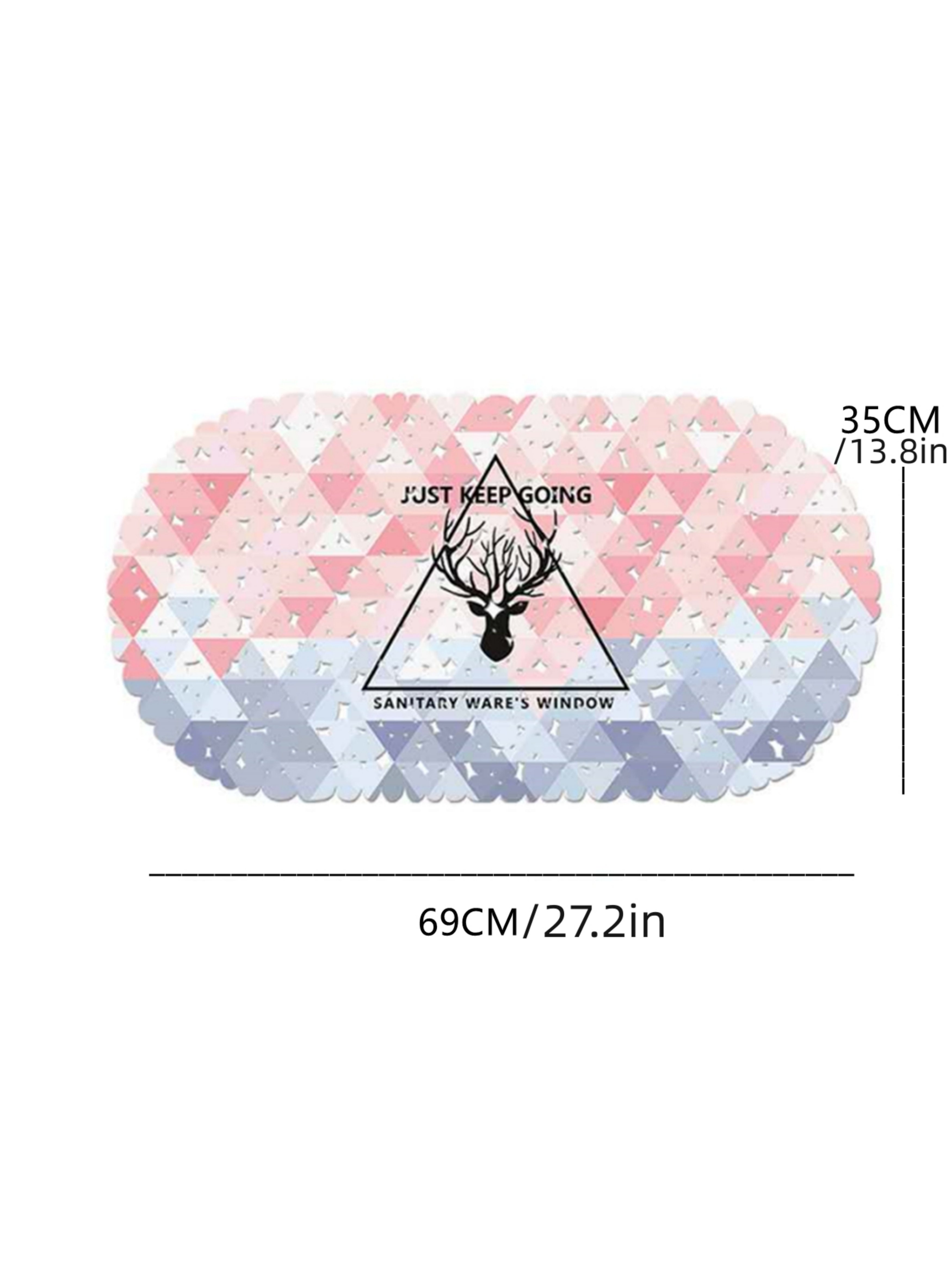 Multi Pebble Pattern PVC Non-Slip Bath Mat