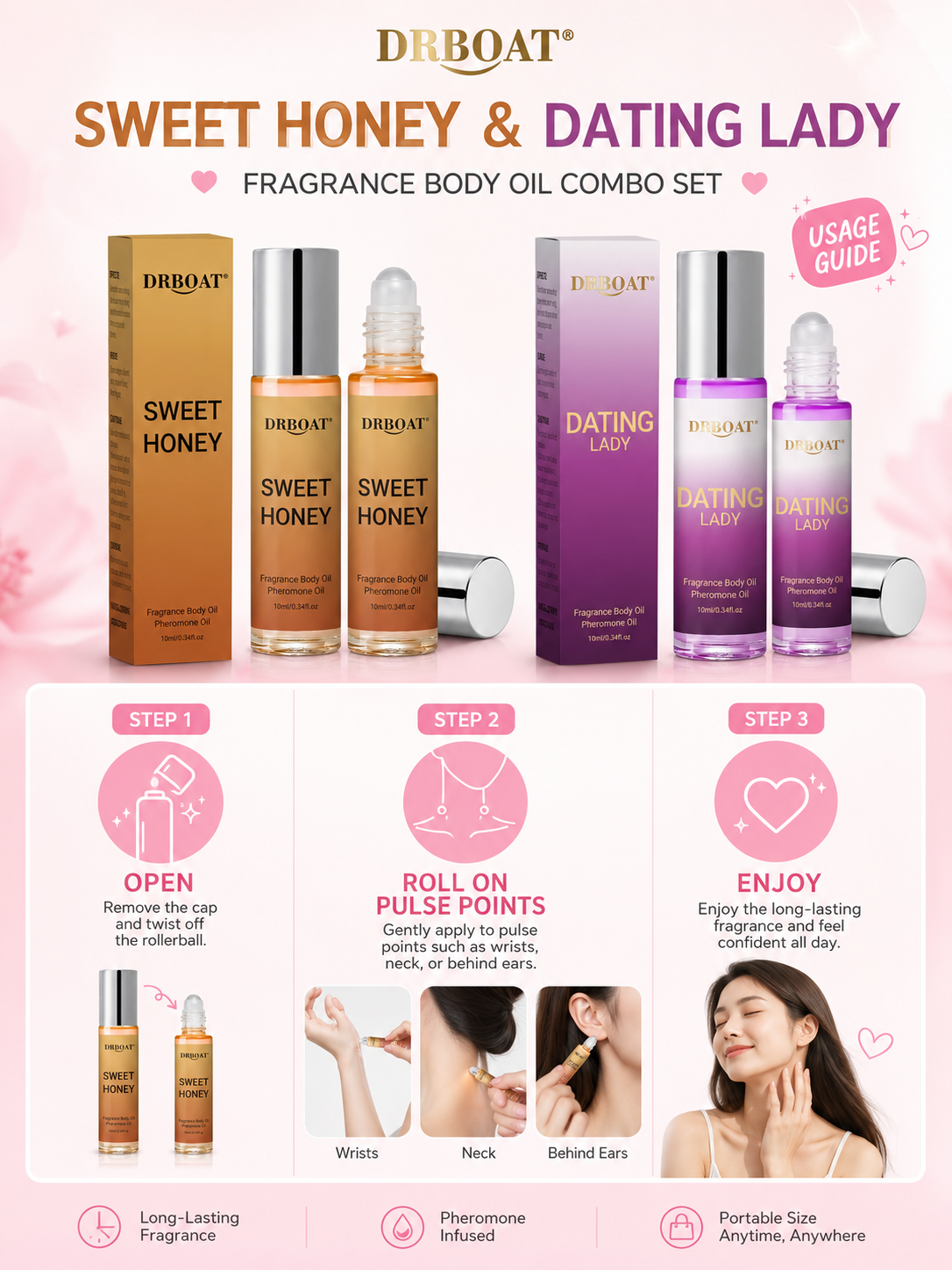 Sweet Honey and Dating Lady Pheromone Oil Set