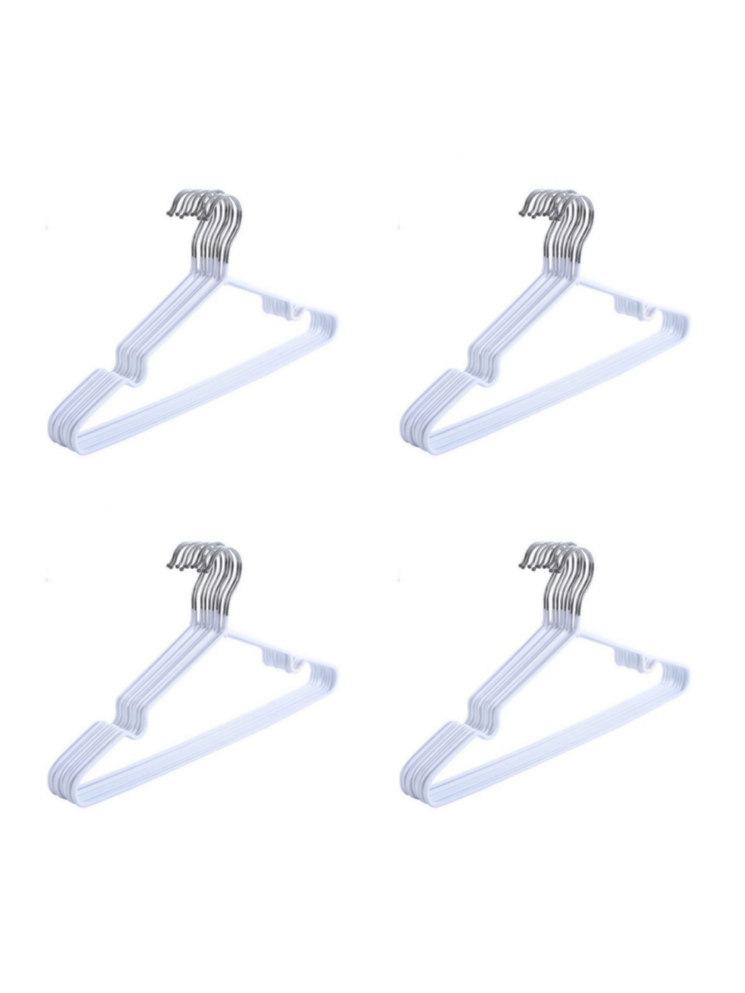 40-Pack White Non-Slip Hangers