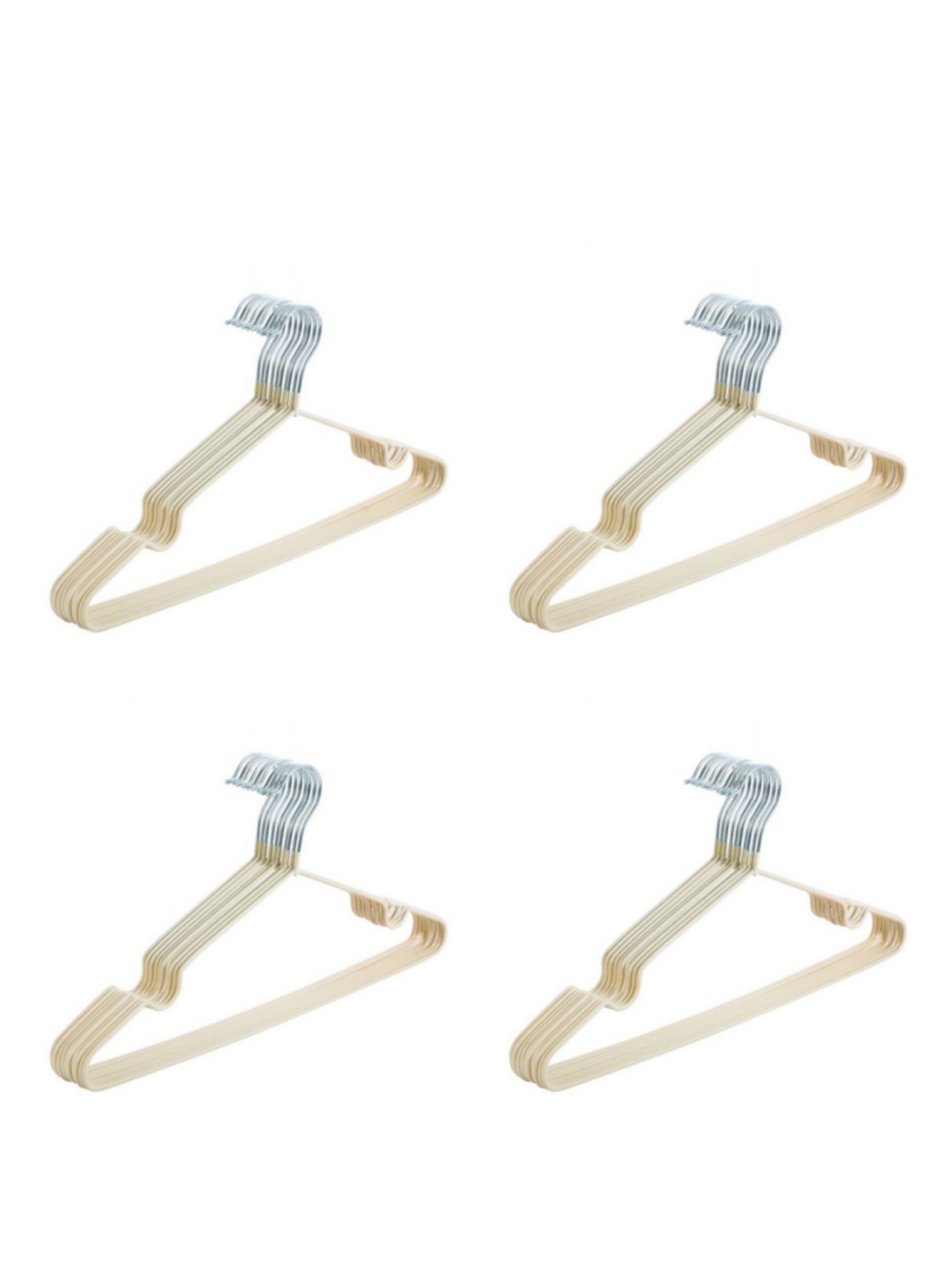40-Pack Beige Non-Slip Clothes Hangers