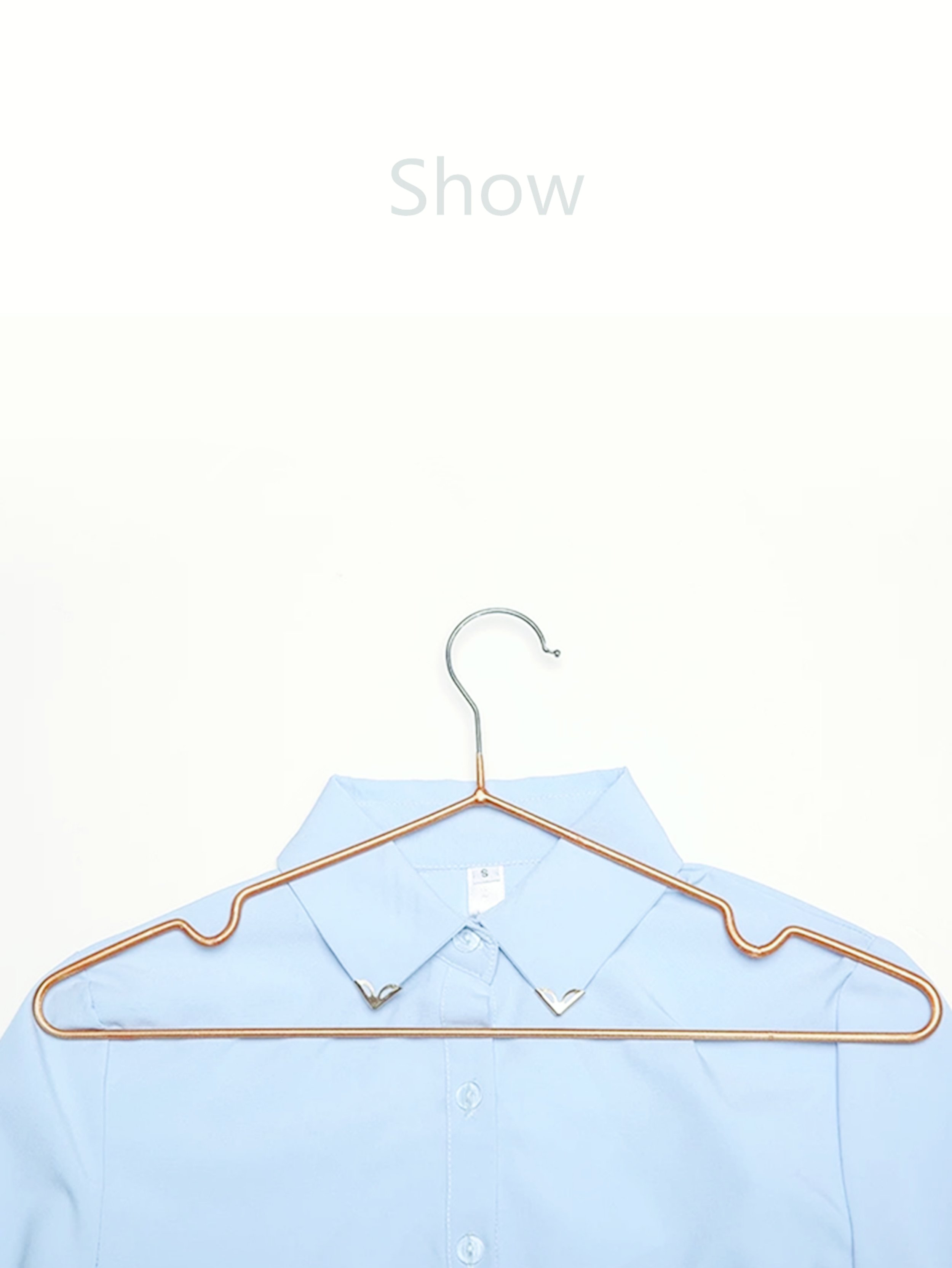 10-Pack Gold Non-Slip Clothes Hangers