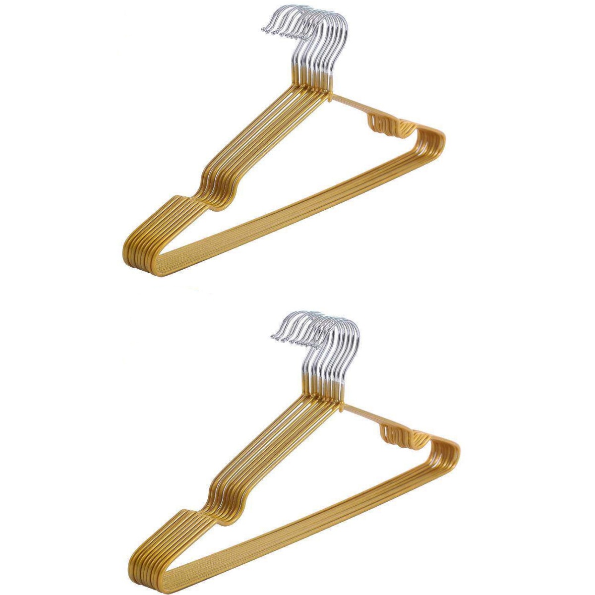20-Pack Gold Non-Slip Metal Clothes Hangers