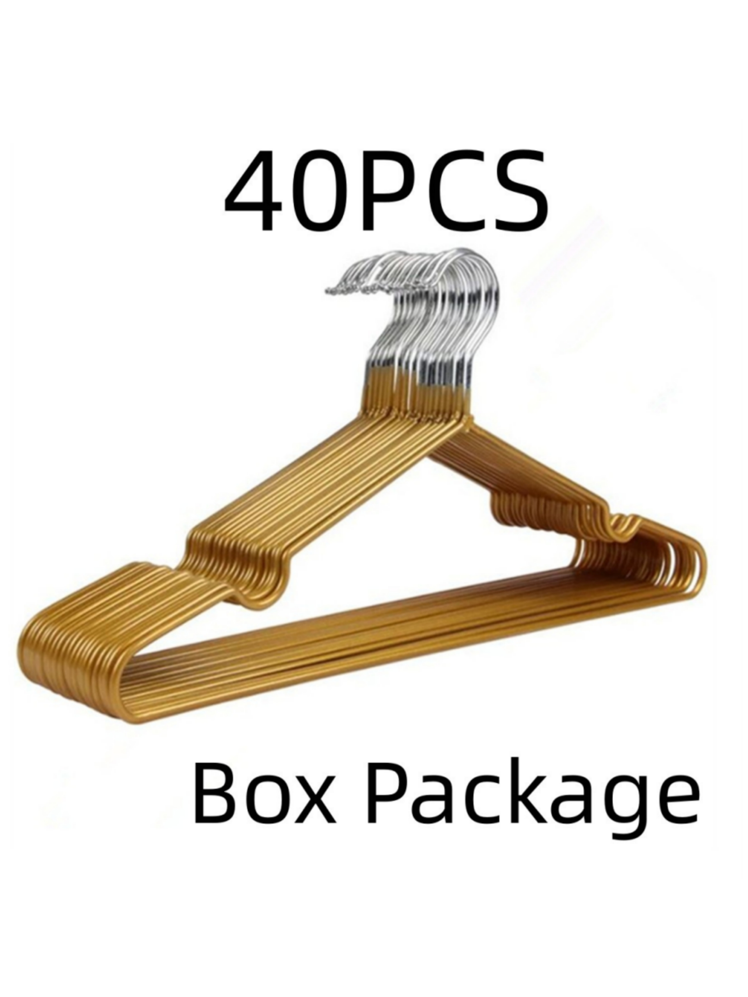 40PCS Gold Non-Slip Clothes Hangers