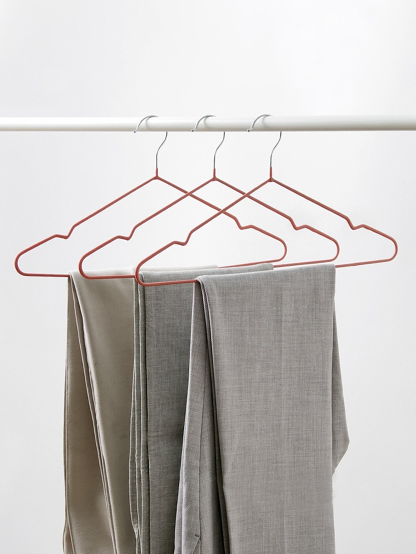20-Pack Pink Non-Slip Coated Hangers