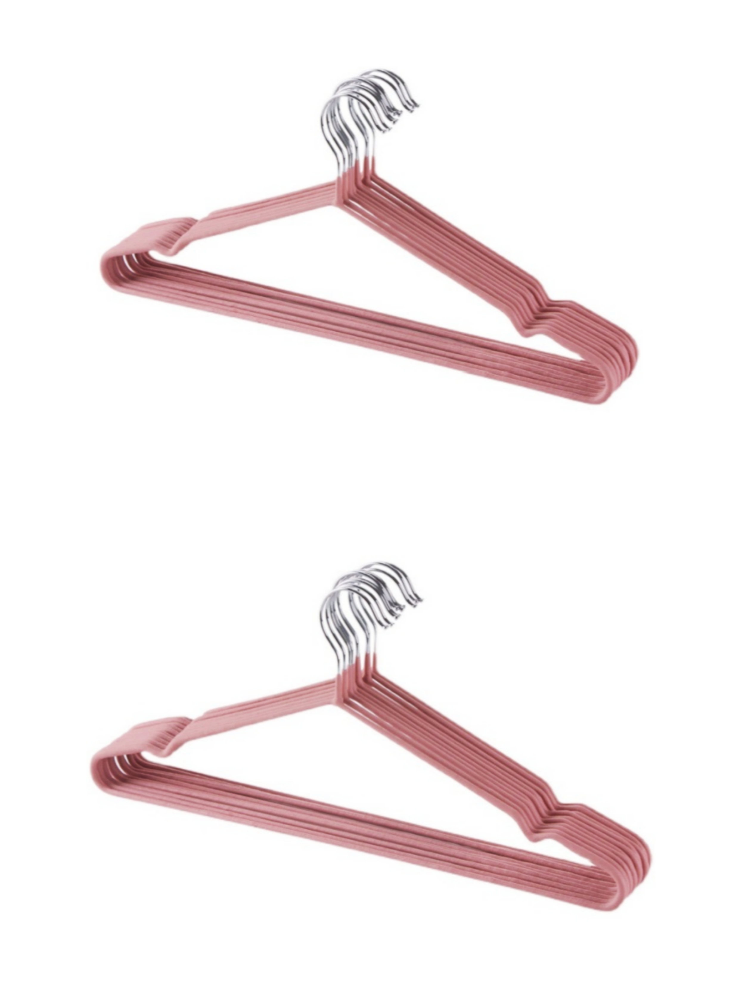 20-Pack Pink Non-Slip Coated Hangers