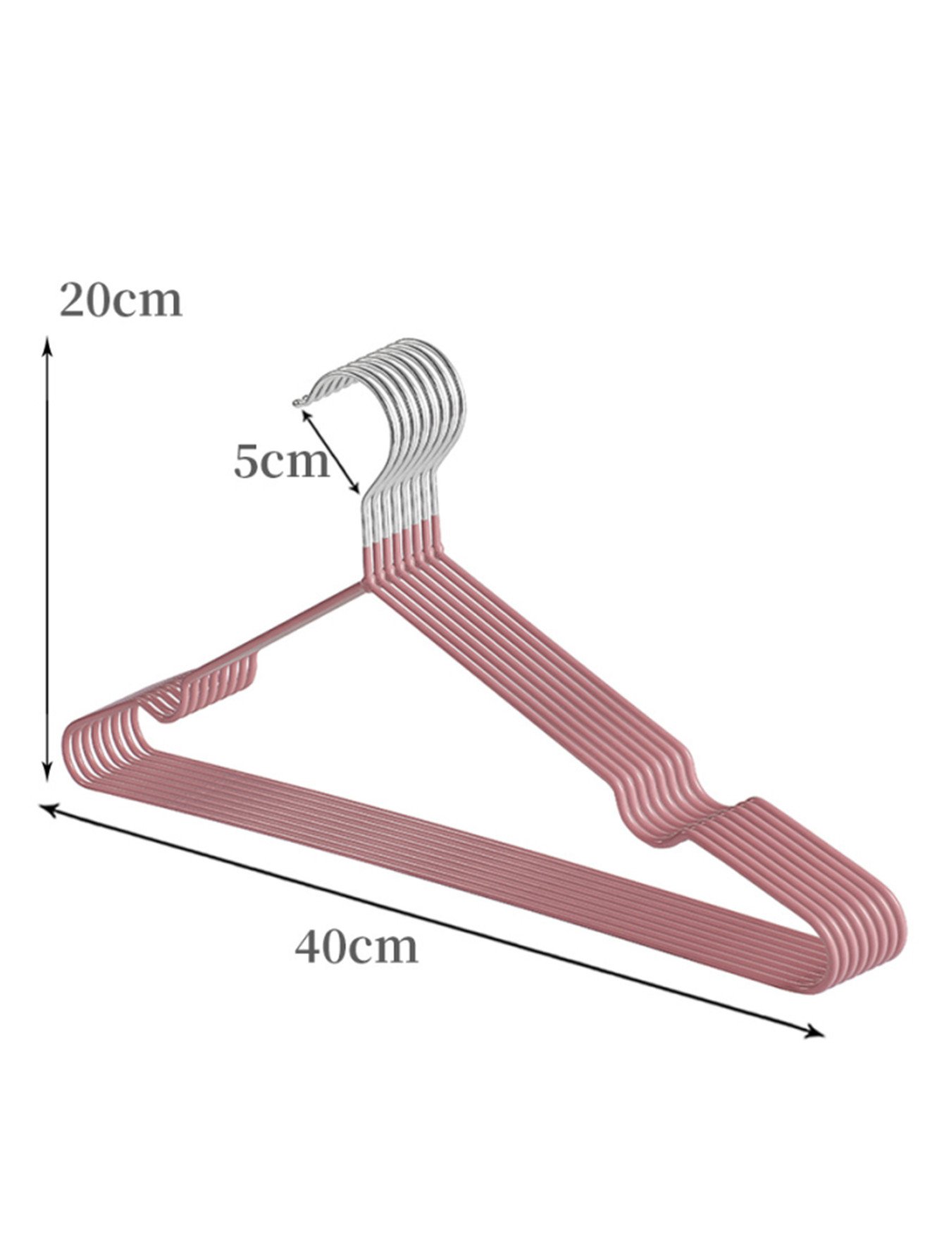 40-Piece Pink Non-Slip Hangers
