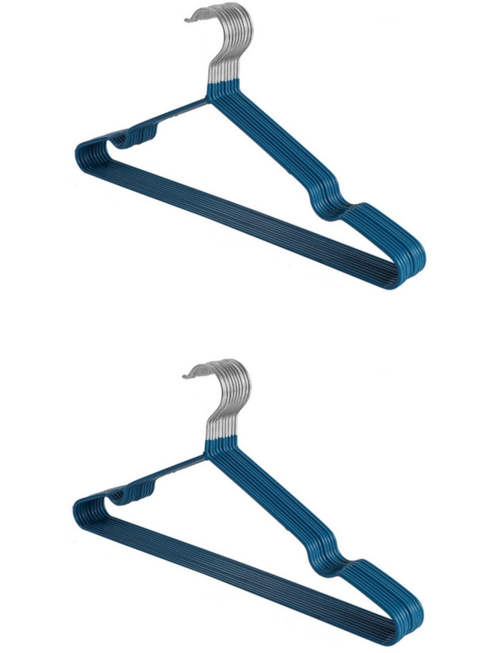 20-Piece Dark Blue Non-Slip Coated Hangers