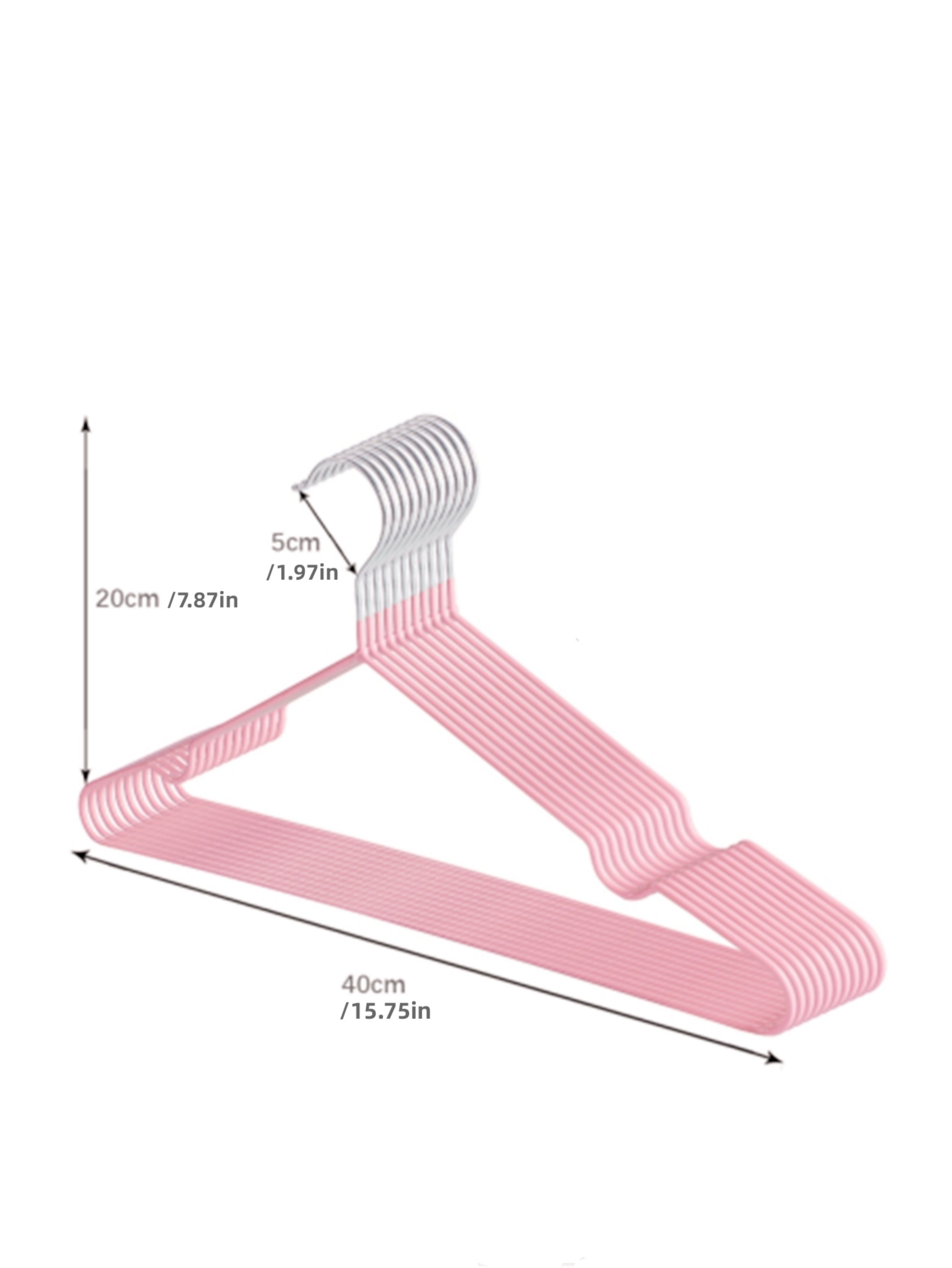 10-Piece Light Pink Non-Slip Clothes Hangers