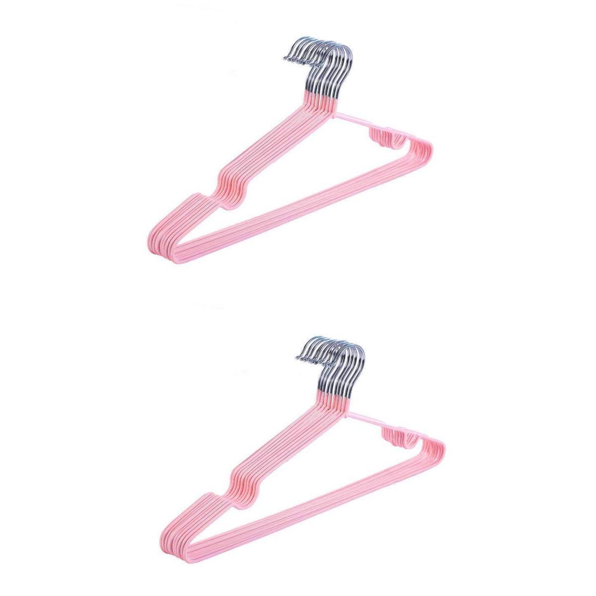 20-Piece Light Pink Non-Slip Coated Hangers