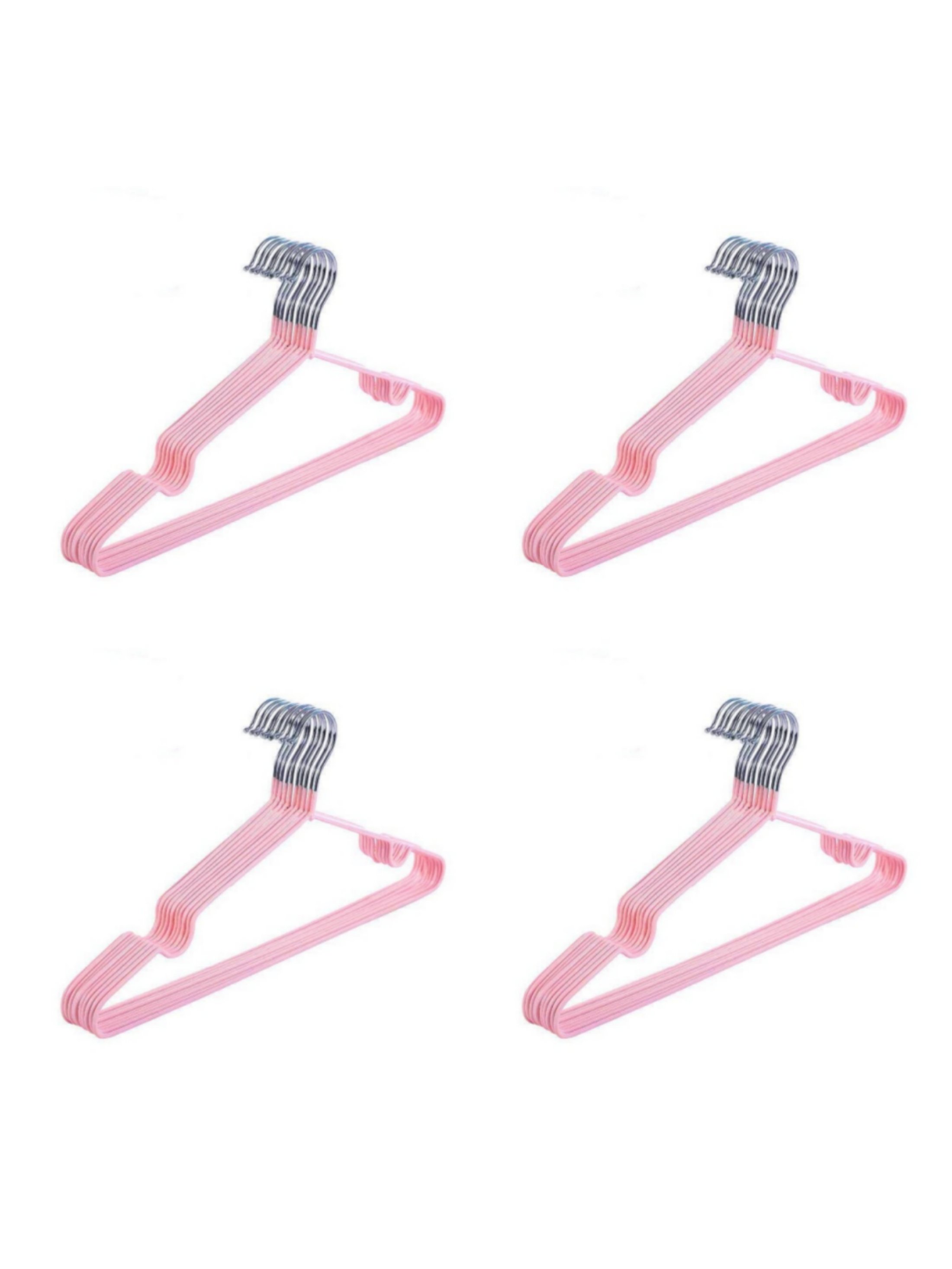 40-Pack Pink Non-Slip Coated Hangers
