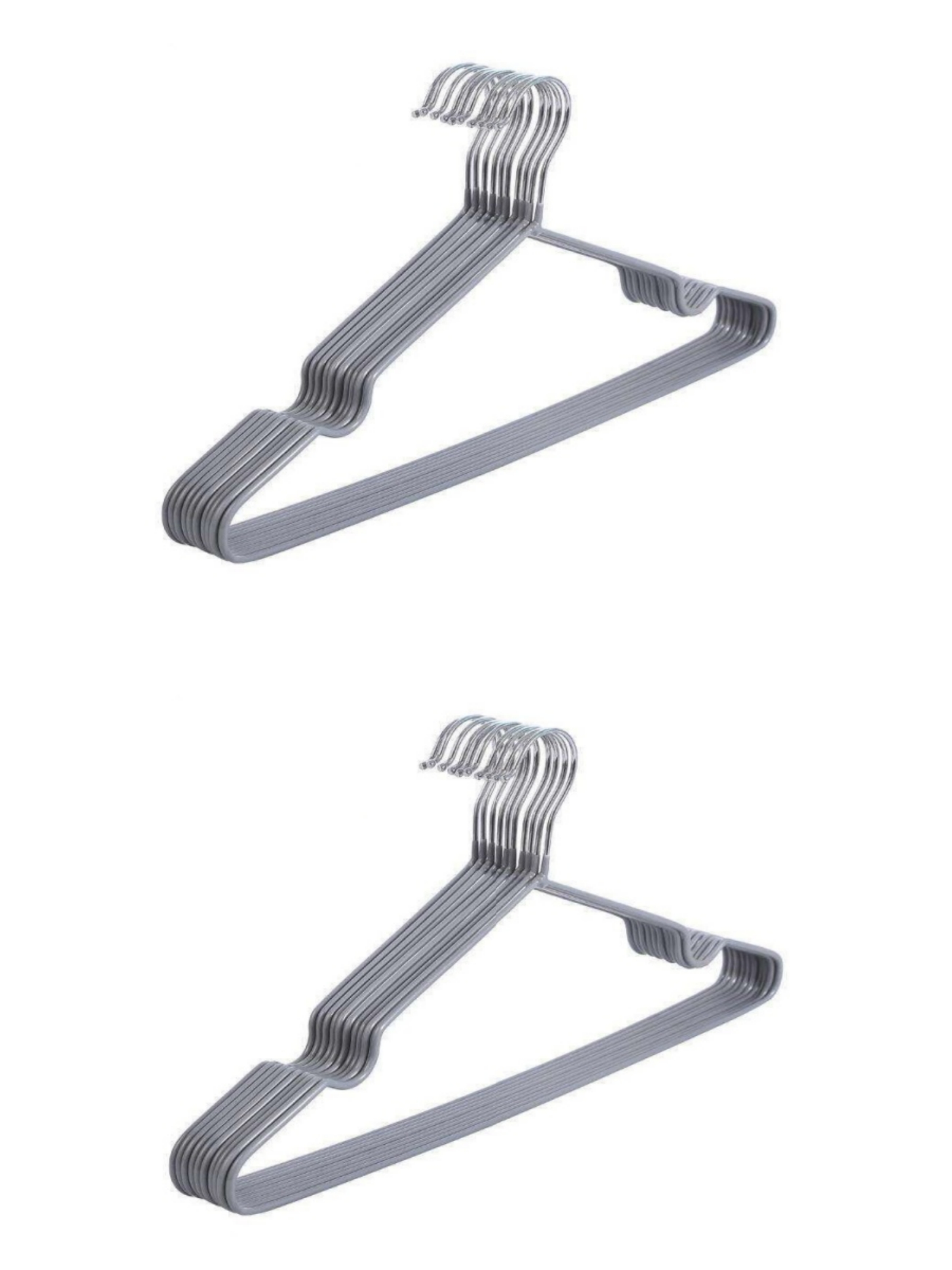 20-Piece Grey Non-Slip Slim Hangers For Clothes Storage