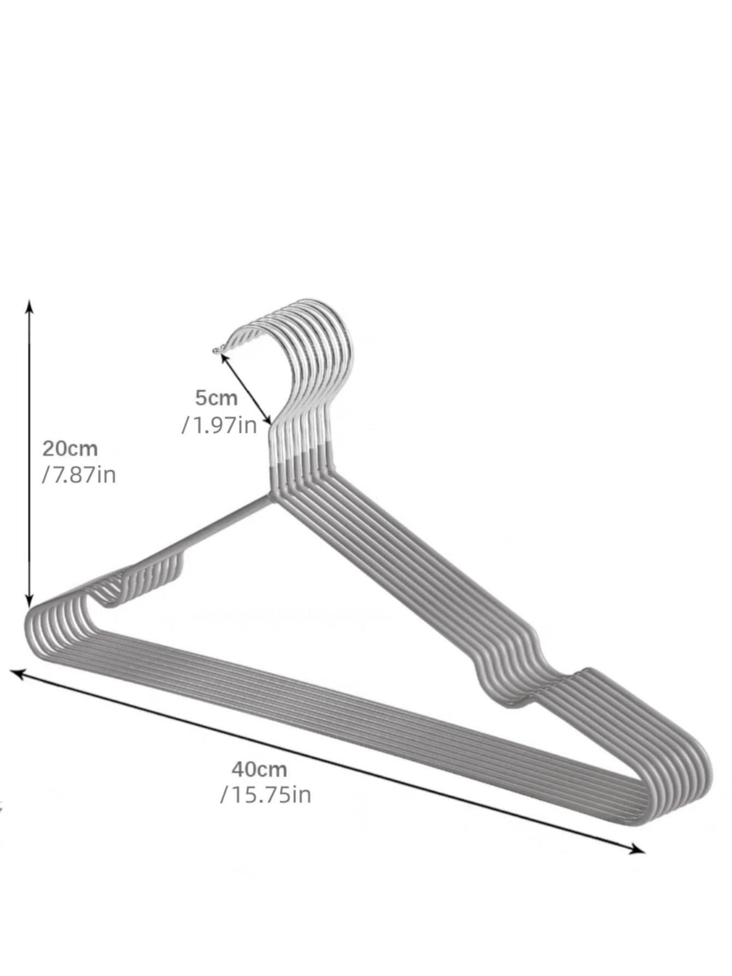40-Pack Grey Non-Slip Clothes Hangers