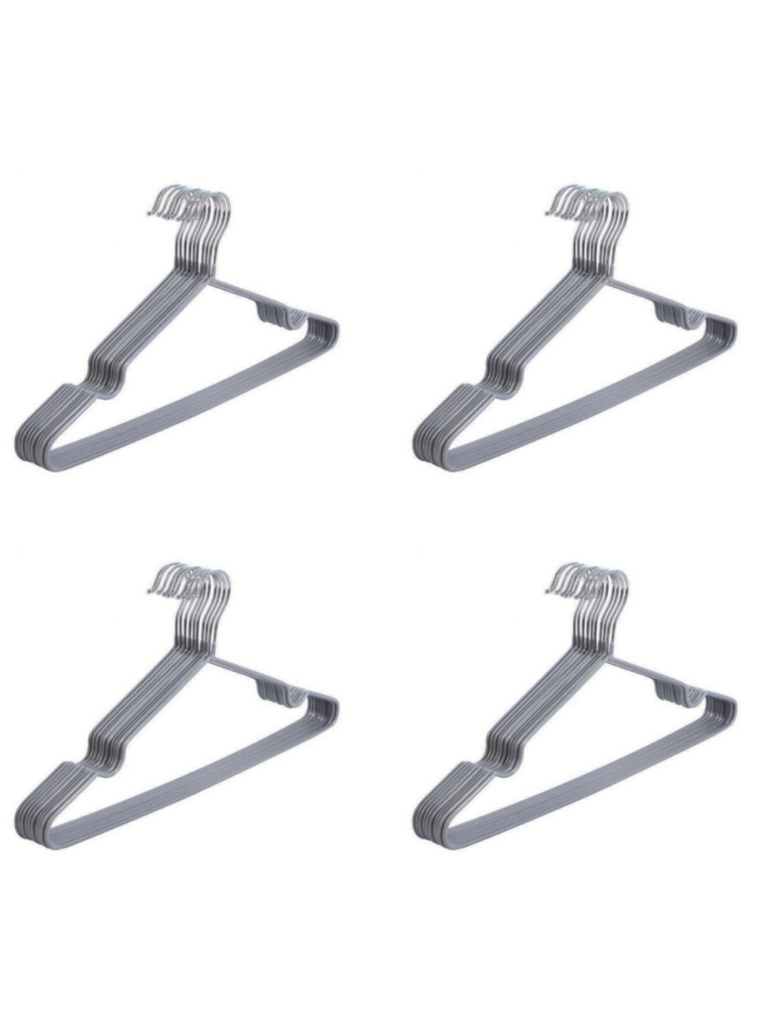 40-Pack Grey Non-Slip Clothes Hangers