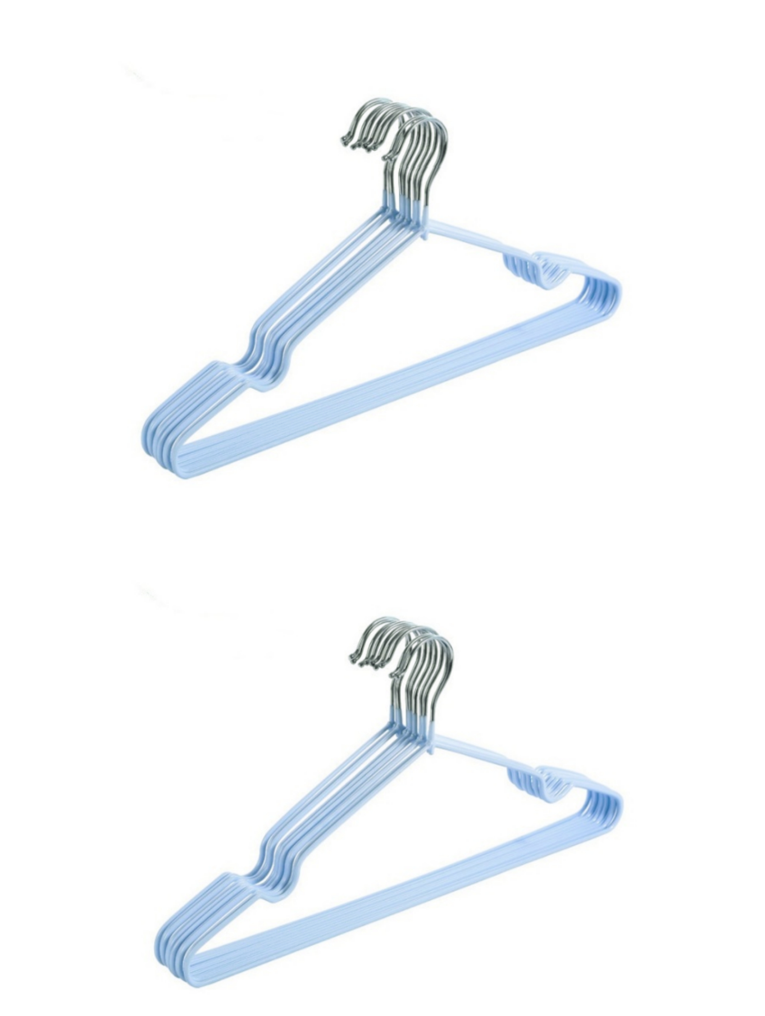 20-Piece Light Blue Non-Slip Hangers