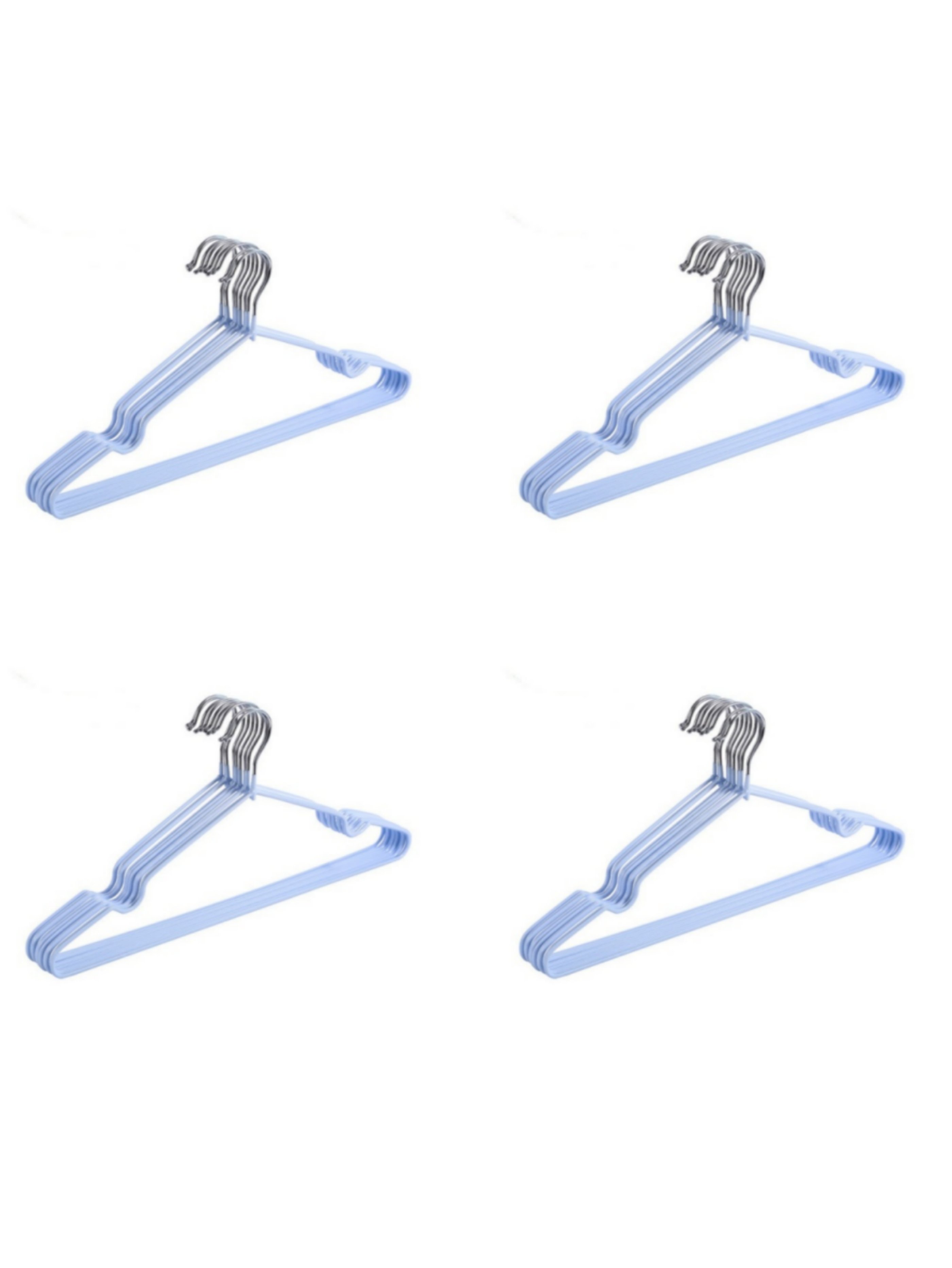 40-Piece Light Blue Non-Slip Hangers
