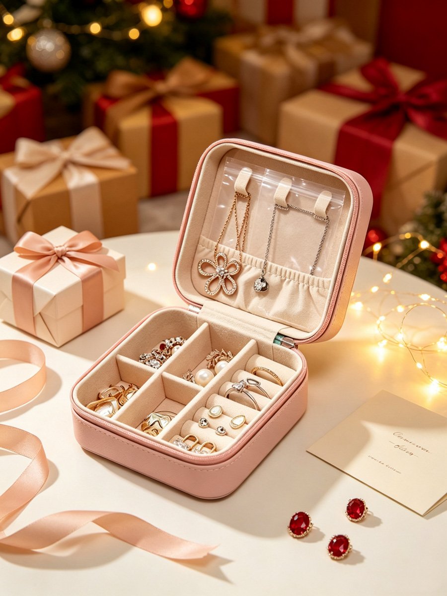Pink Solid Jewelry Box
