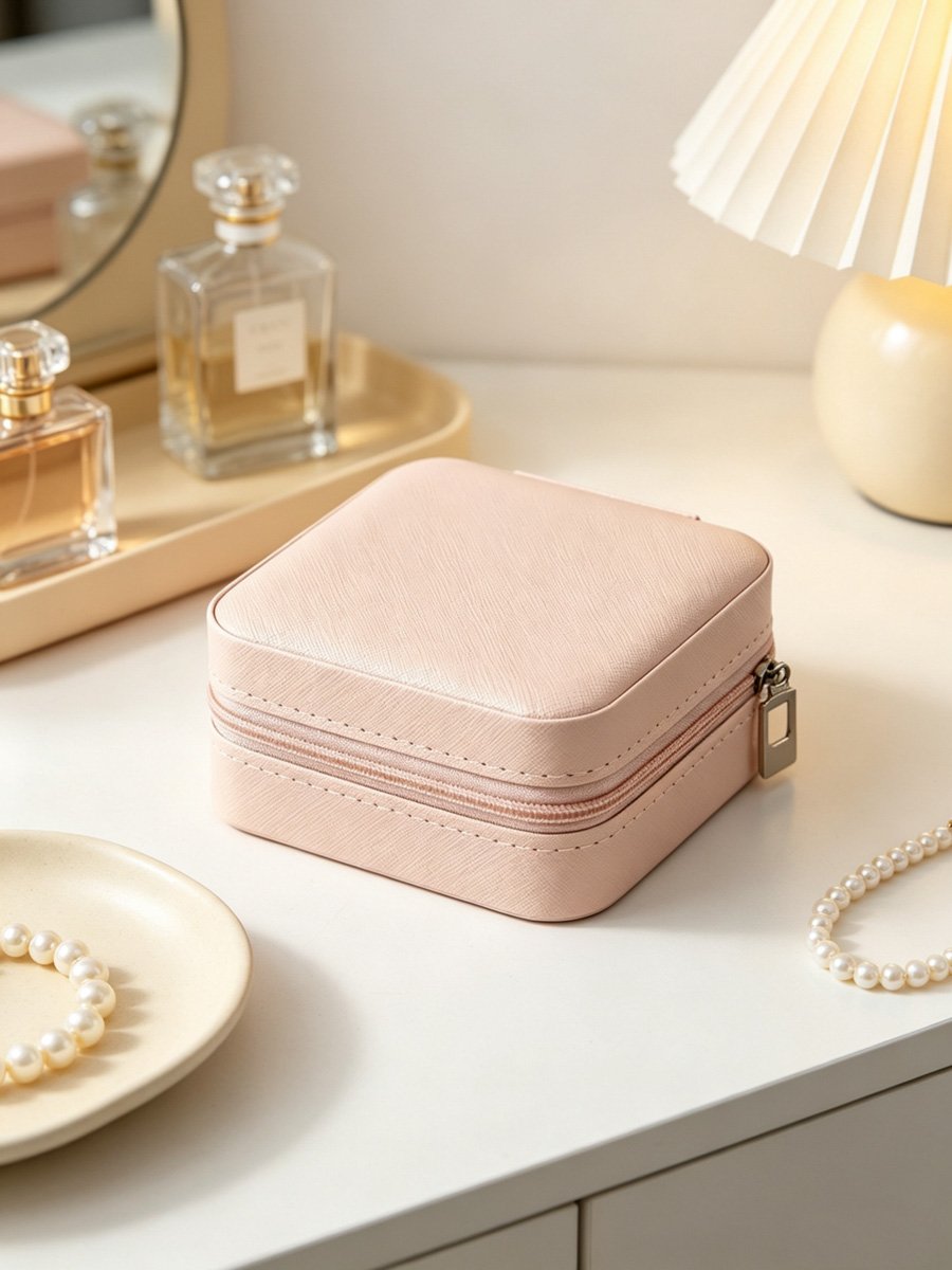 Pink Solid Jewelry Box
