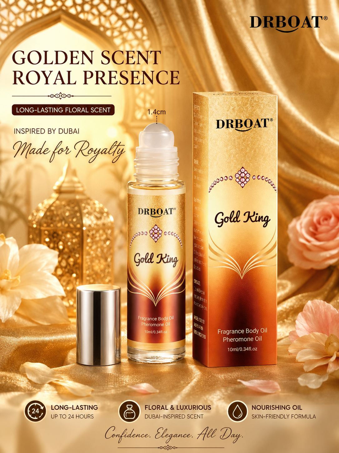 Gold King Pheromone Body Oil - 10Ml