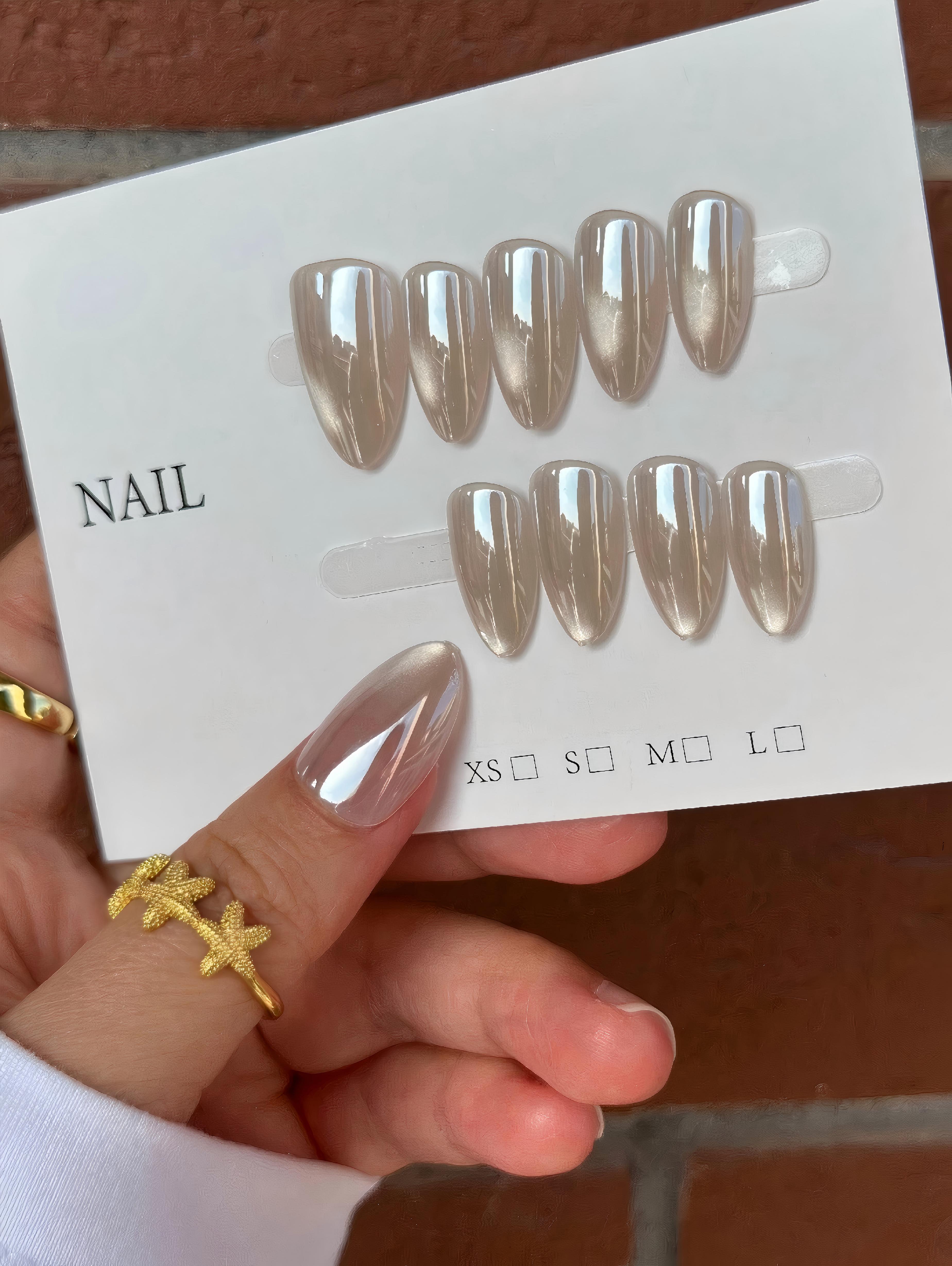 Iridescent Shimmer Press-On Nails