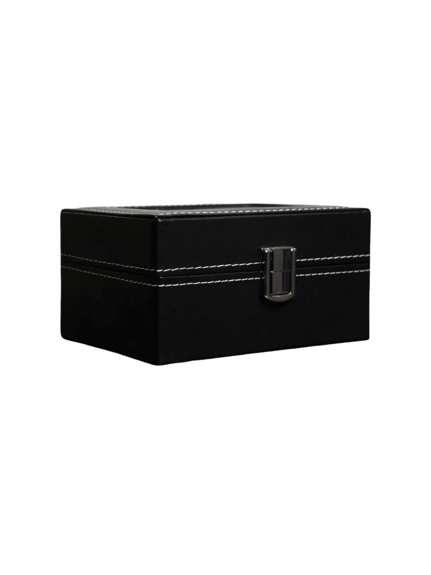 Black Watch Display Box with Clear Lid - 3 Slot Organizer