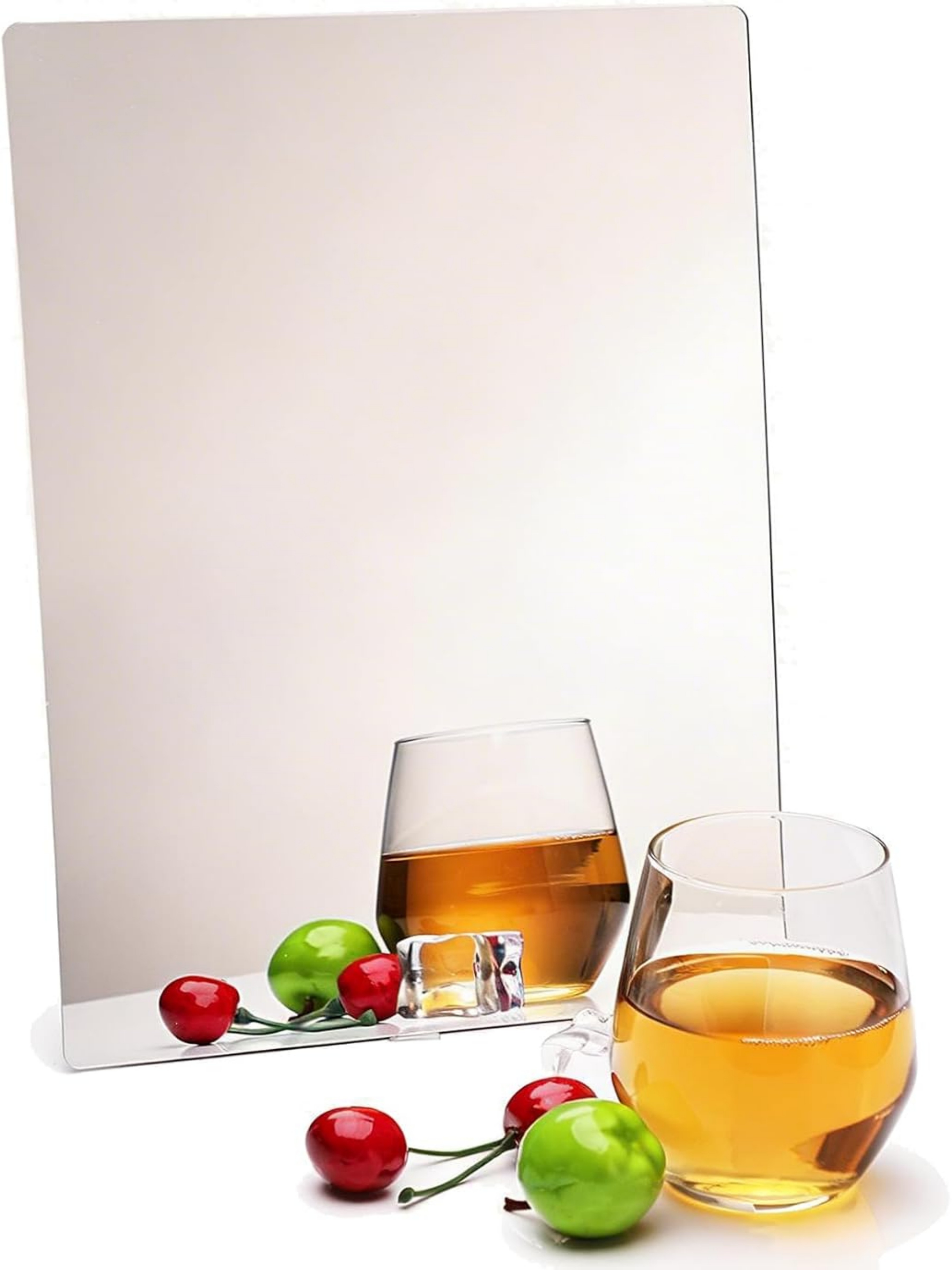 Acrylic Wall Mirror, Rectangle with Rounded Corners, 40x60cm