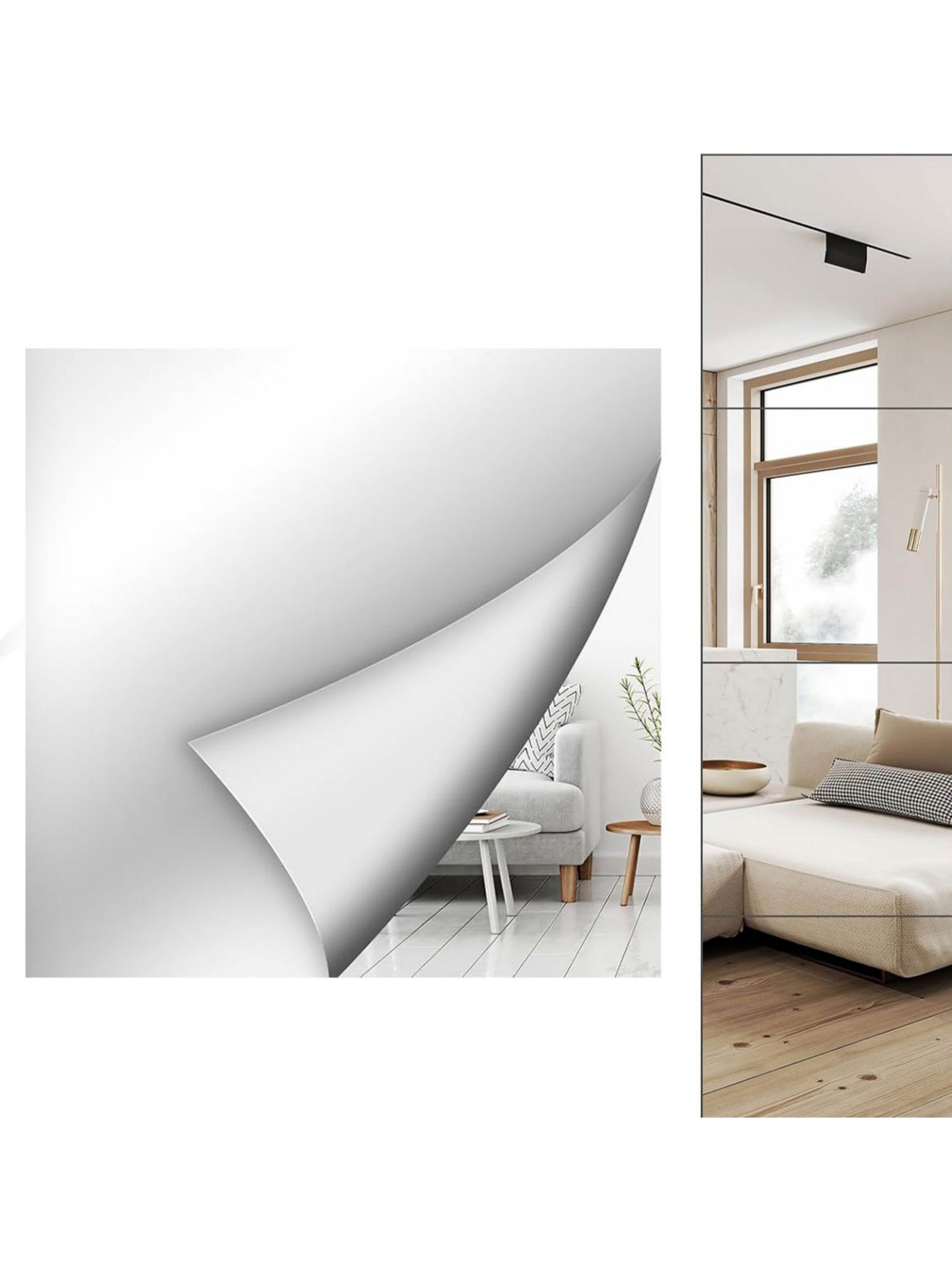 Modern Square Acrylic Wall Mirror (30x30cm)