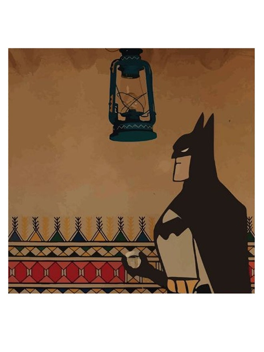 لوحة جدارية ديكور بتصميم باتمان 30*30 سم