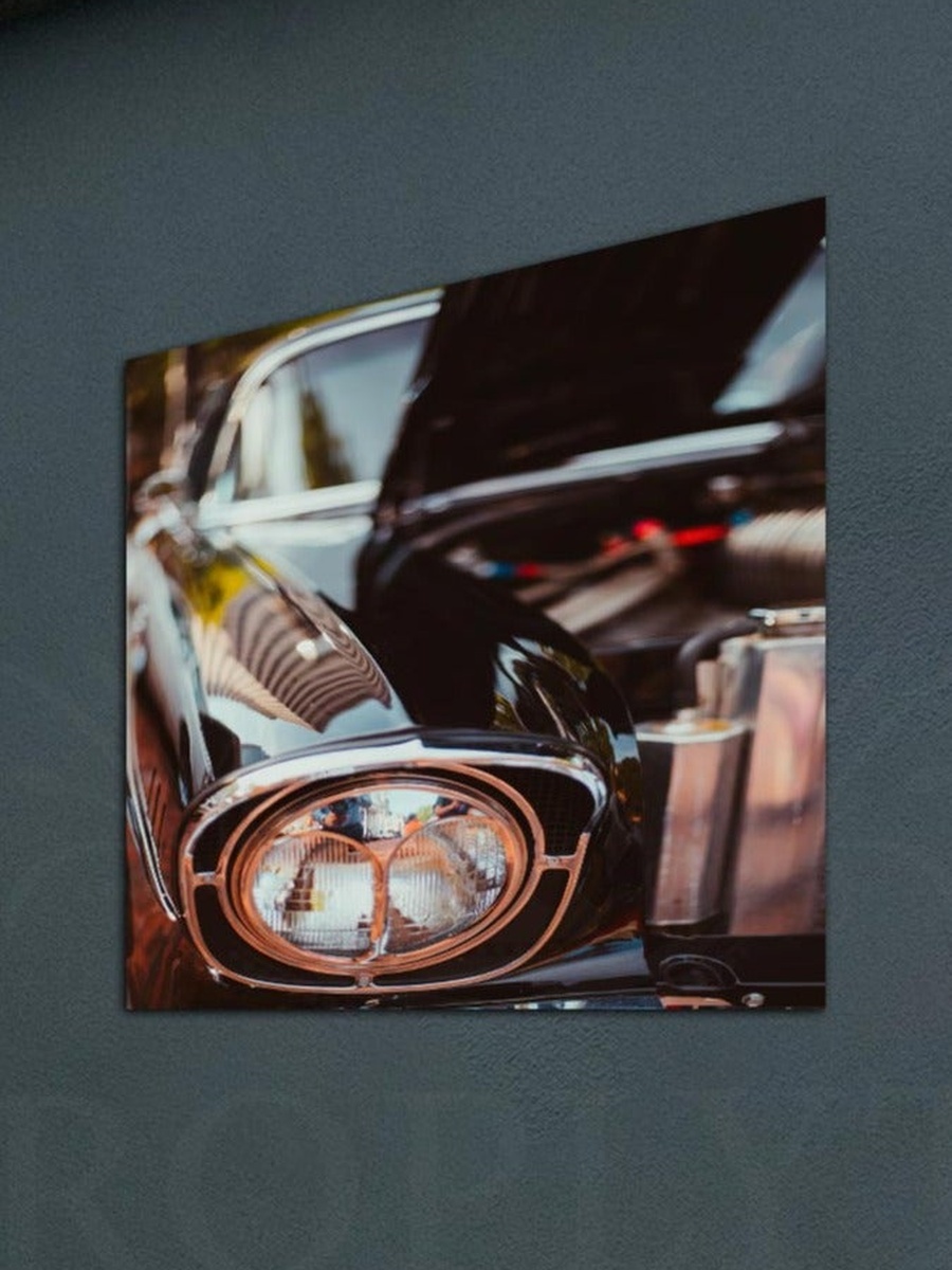 Old Style Black Car Decorative Wall Art, 30CM x 30CM