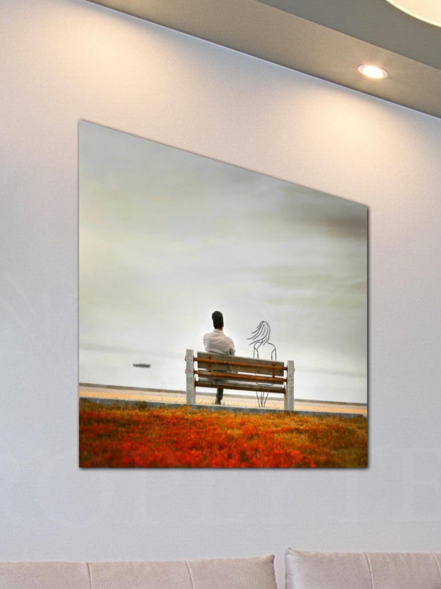 Sitting Alone Memory Decorative Wall Art, 30CM x 30CM
