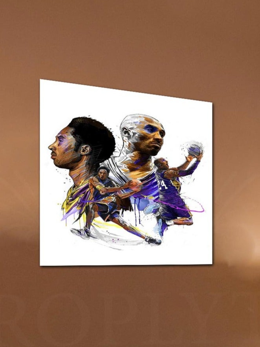 Kobe Bryant NBA Star Player Decorative Wall Art, 30CM x 30CM