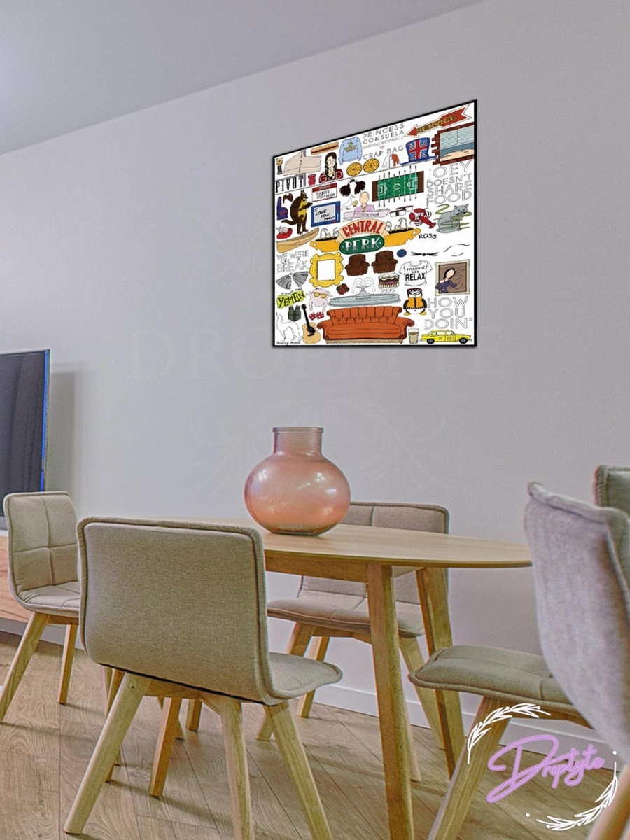 Friends TV Series Decorative Wall Art, 30CM x 30CM