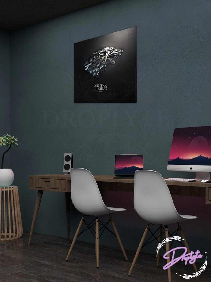 Winter is Coming Game of Thrones Decorative Wall Art, 30CM x 30CM