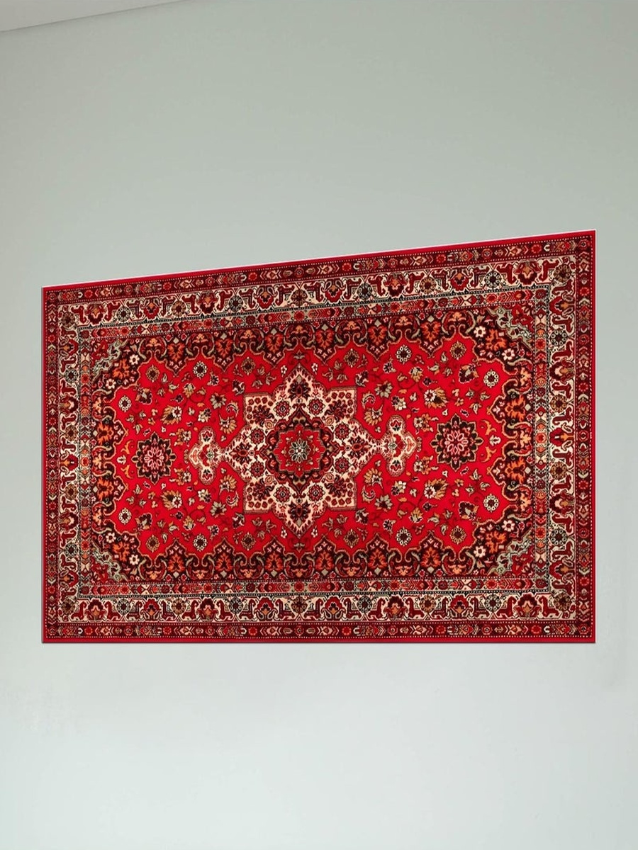 Persian Red Carpet Pattern Texture Decorative Wall Art, 60CM x 40CM