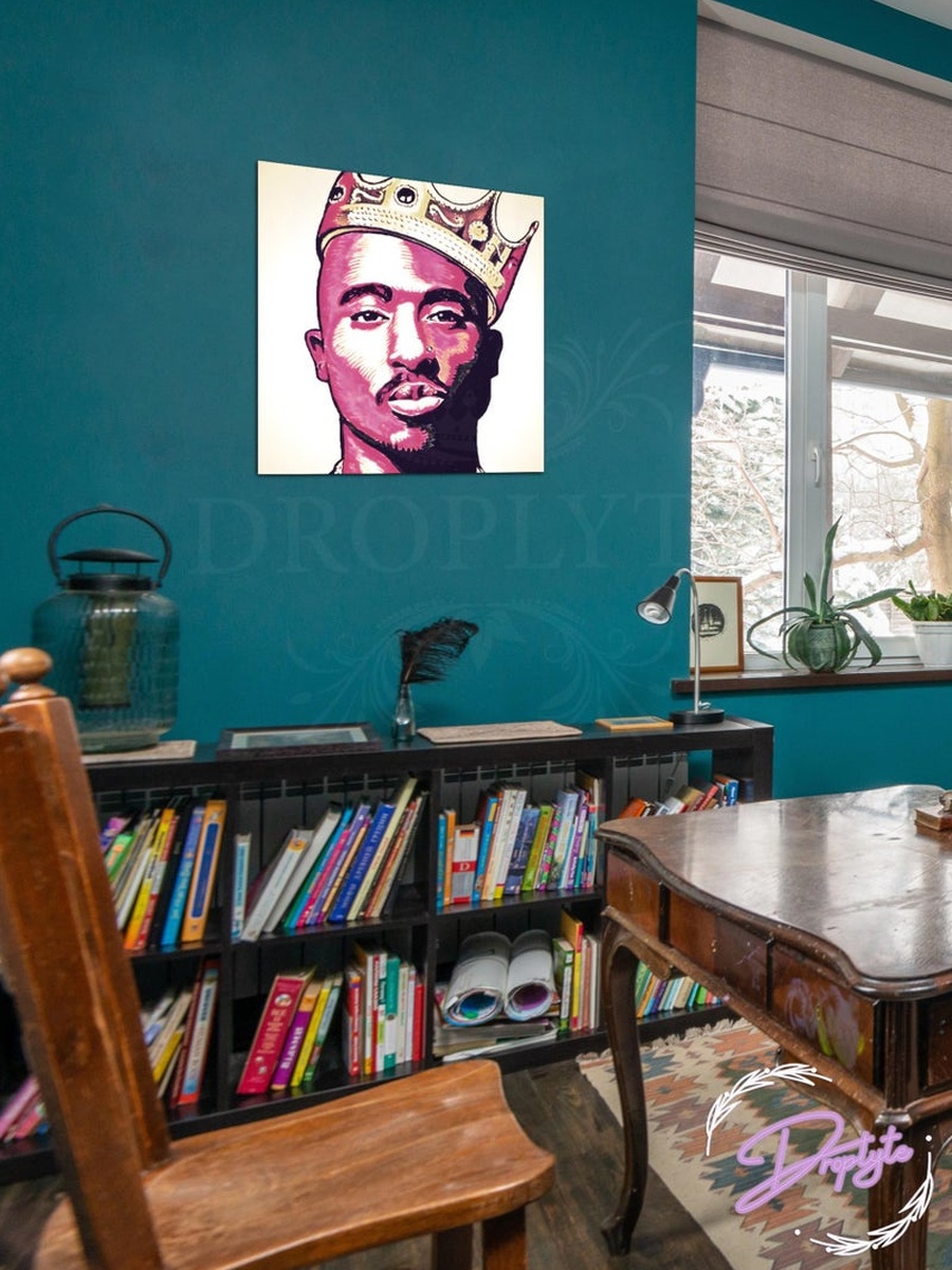 2Pac Hiphop Singer Decorative Wall Art, 30CM x 30CM