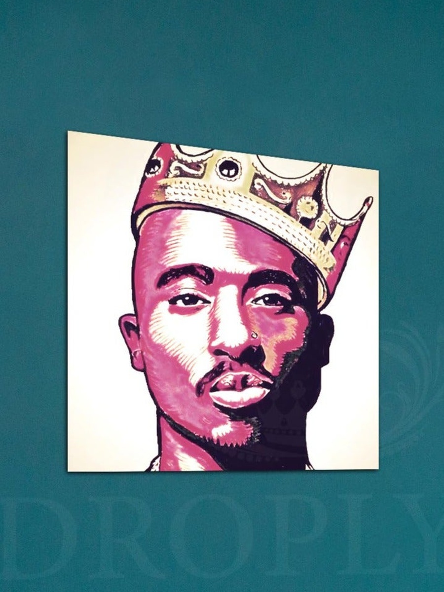 2Pac Hiphop Singer Decorative Wall Art, 30CM x 30CM