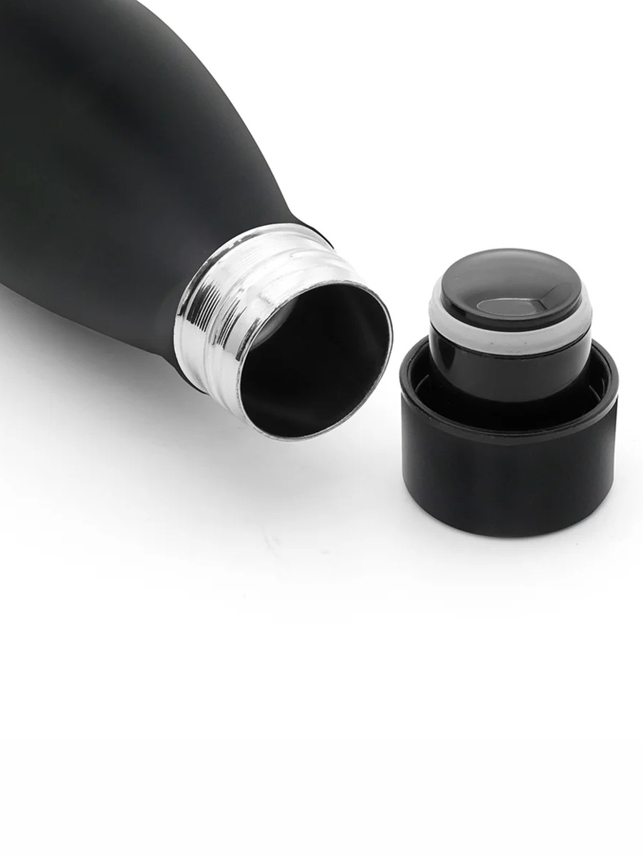 Estasi Black Stainless Steel Water Bottle 500ml